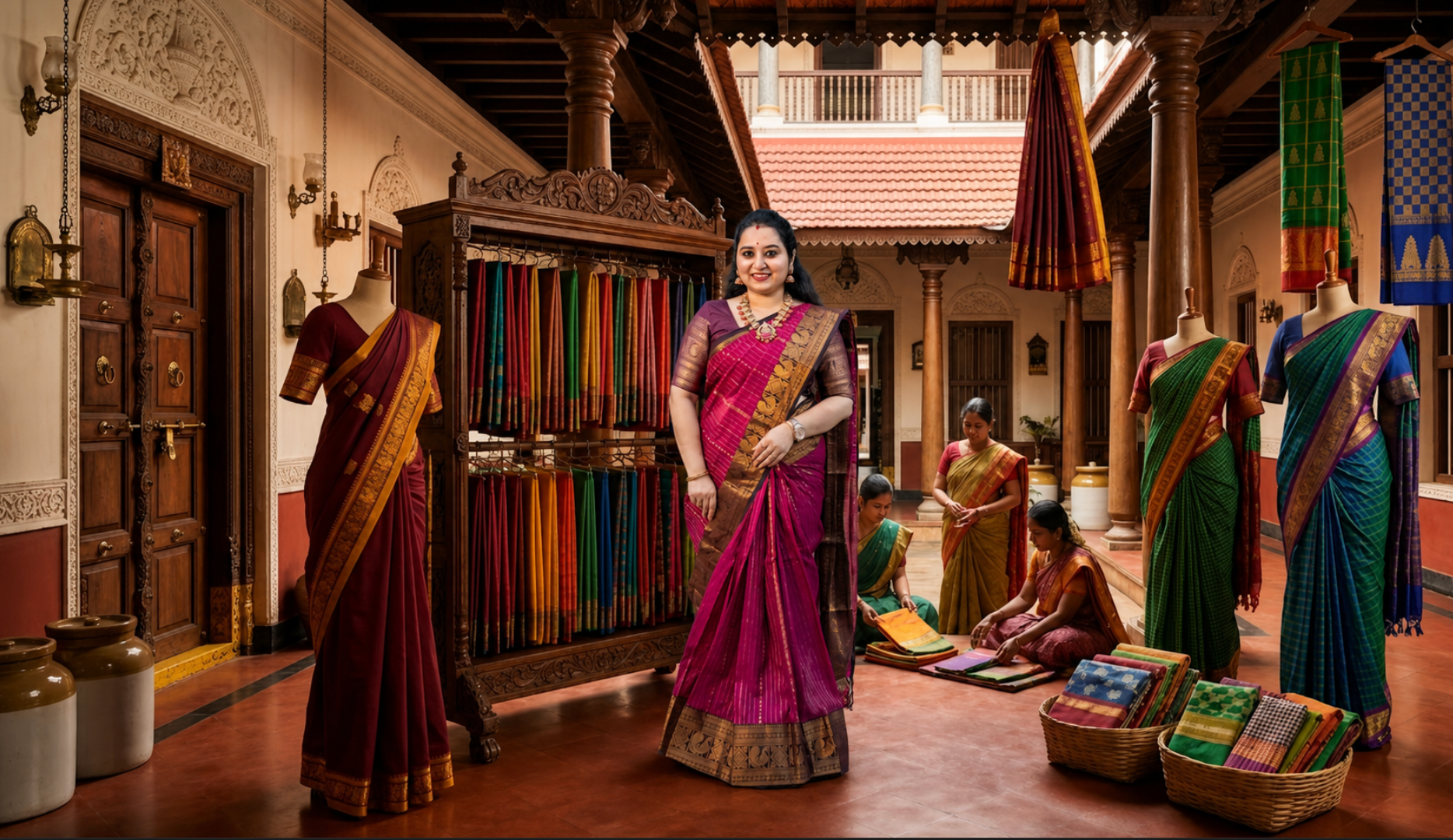 The Art of Chettinad Cotton Sarees: Exploring Body Designs, Borders & Pallus