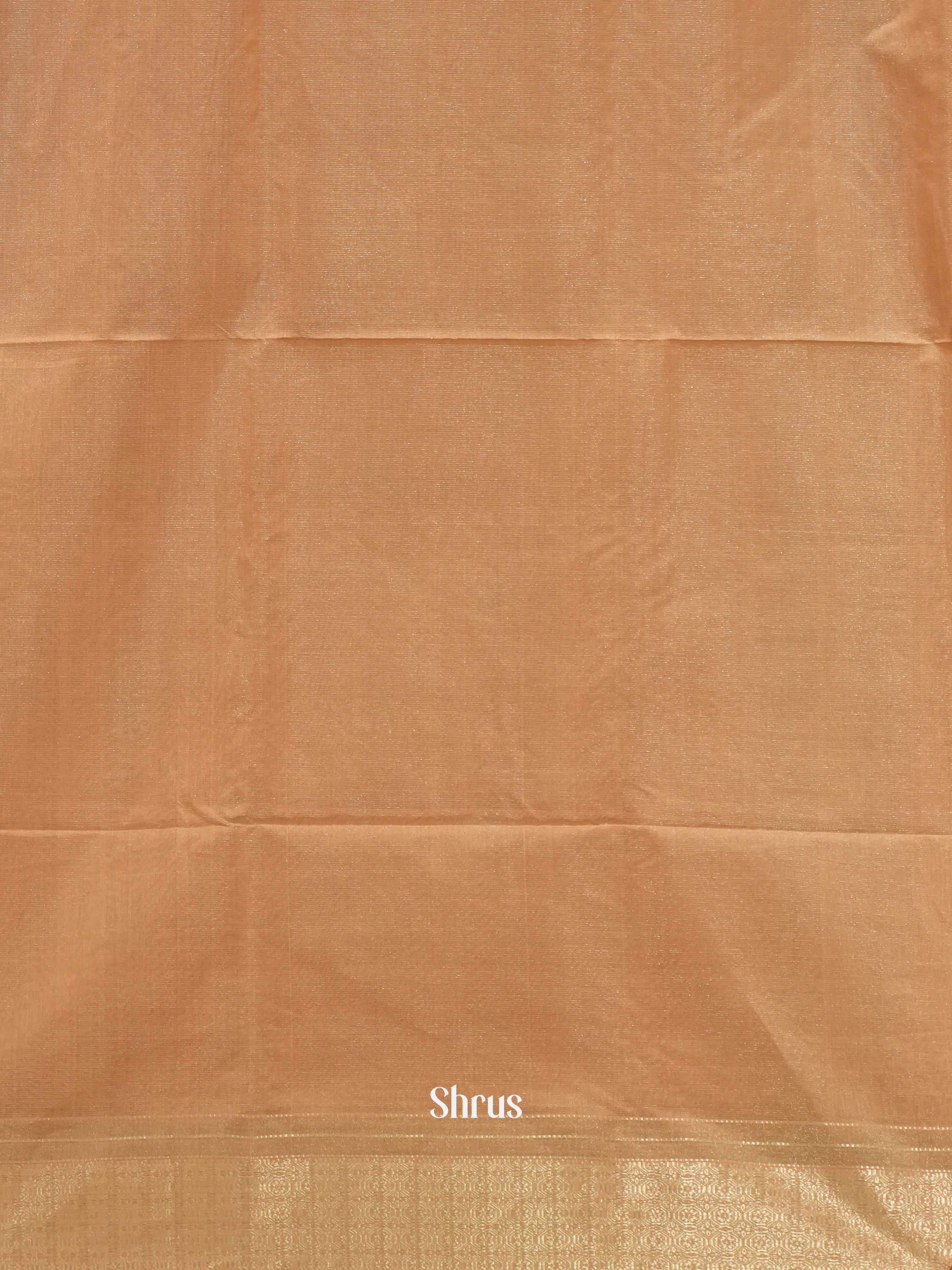 Peach(Single Tone)- Maheshwari Silk Cotton Saree - Shop on ShrusEternity.com