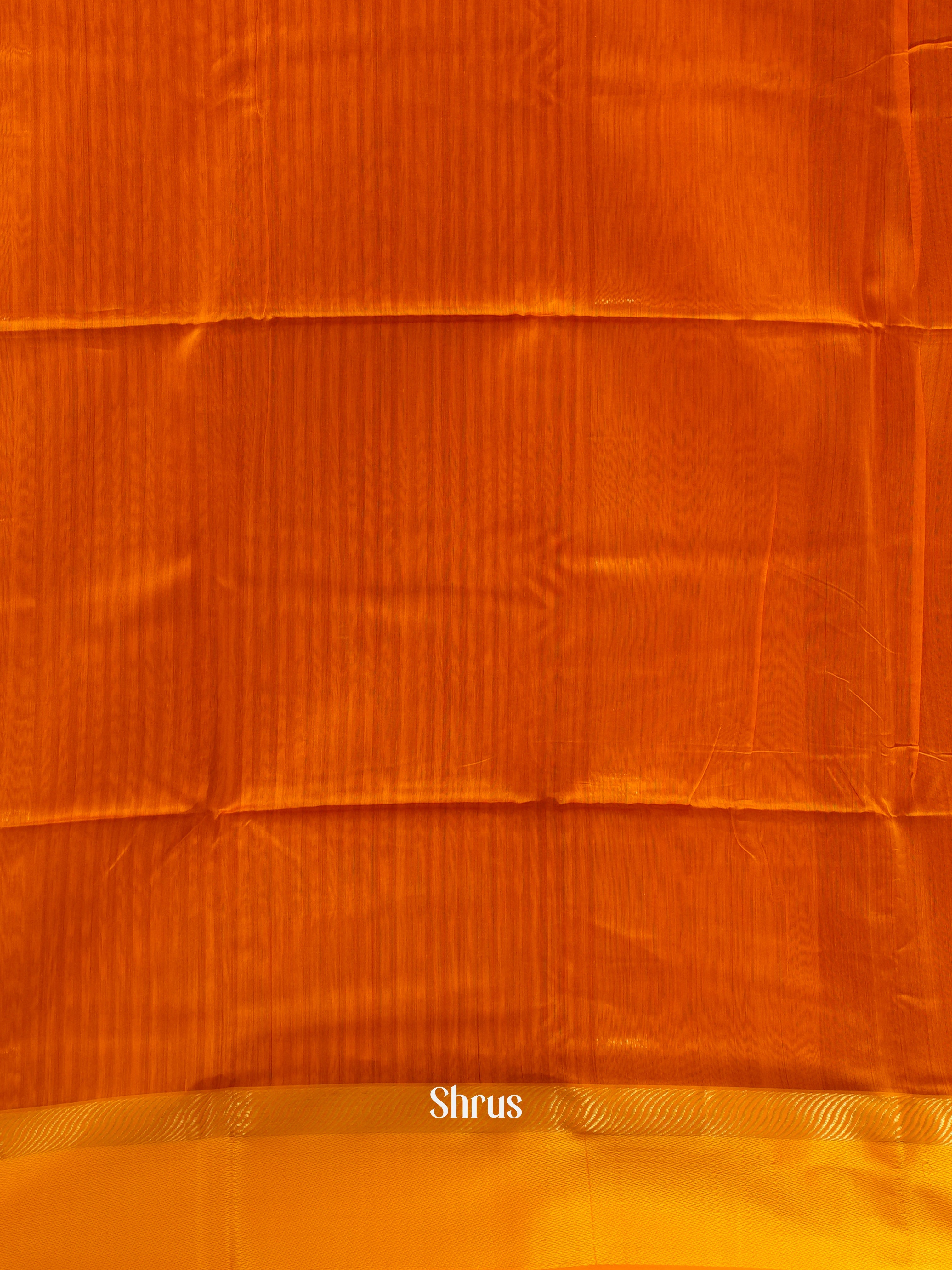 Red And Orange- Maheshwari Silk Cotton Saree - Shop on ShrusEternity.com
