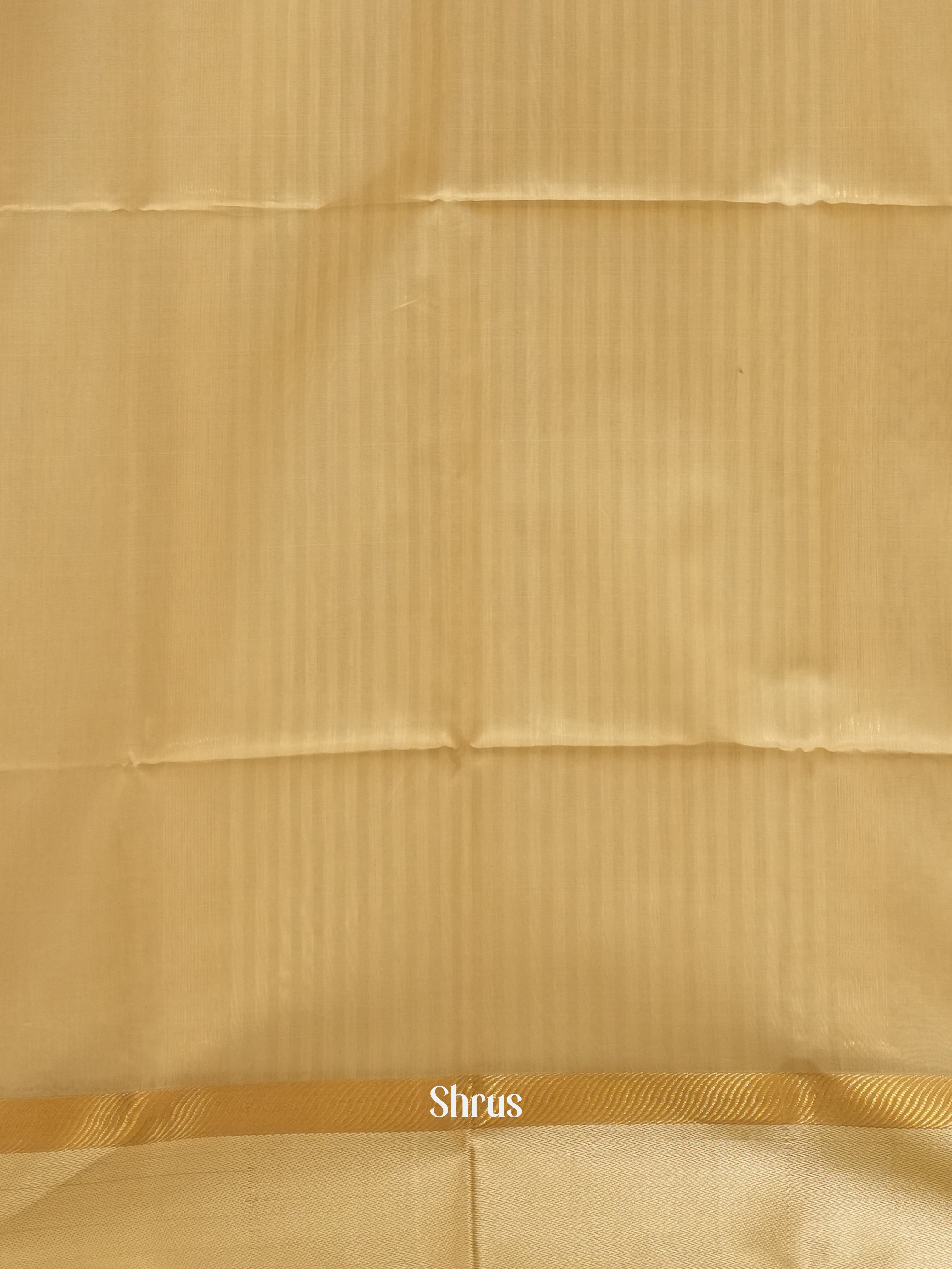 Cream & Beige - Maheshwari Silk Cotton Saree - Shop on ShrusEternity.com