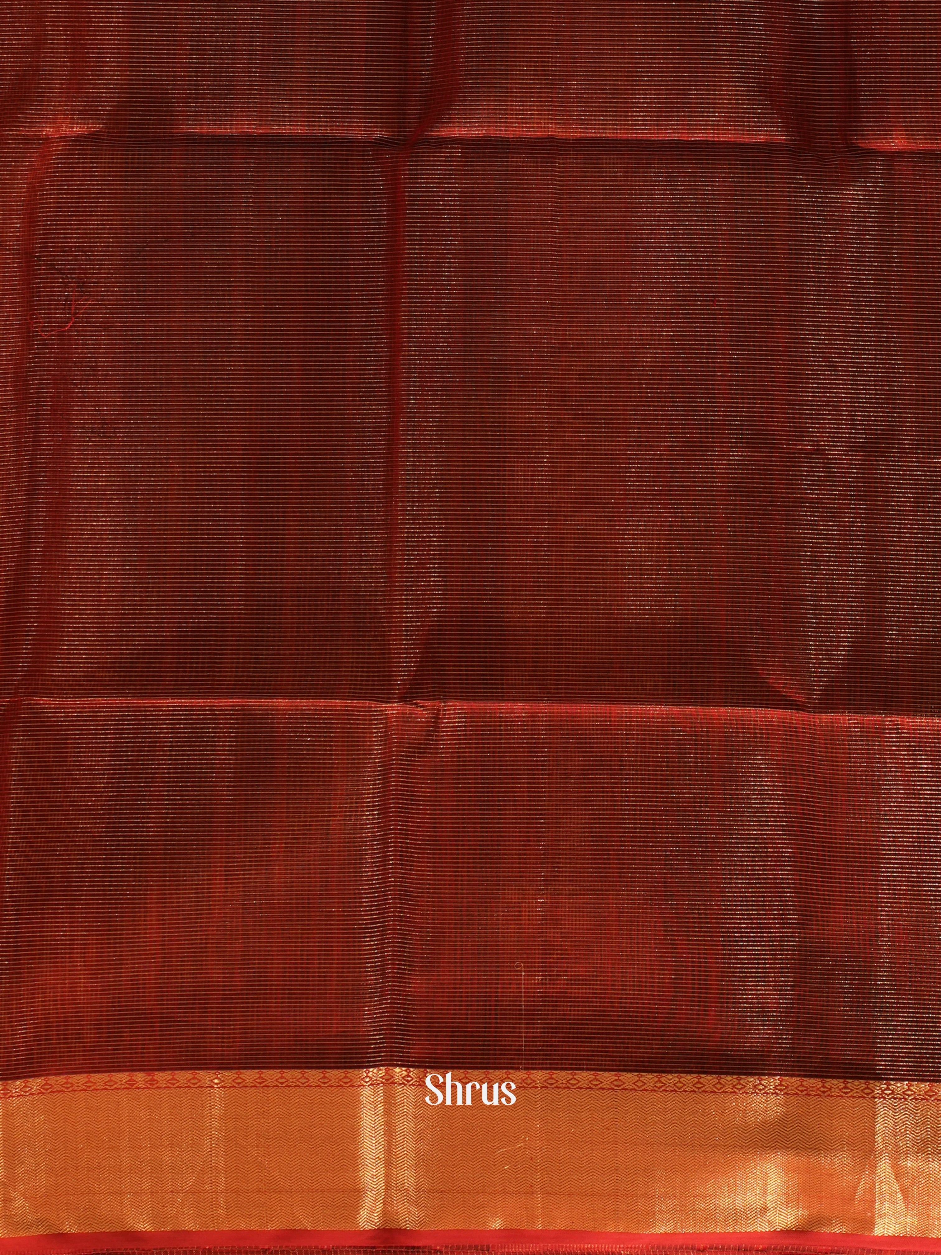Black & Maroon - Maheshwari Silk Cotton Saree - Shop on ShrusEternity.com