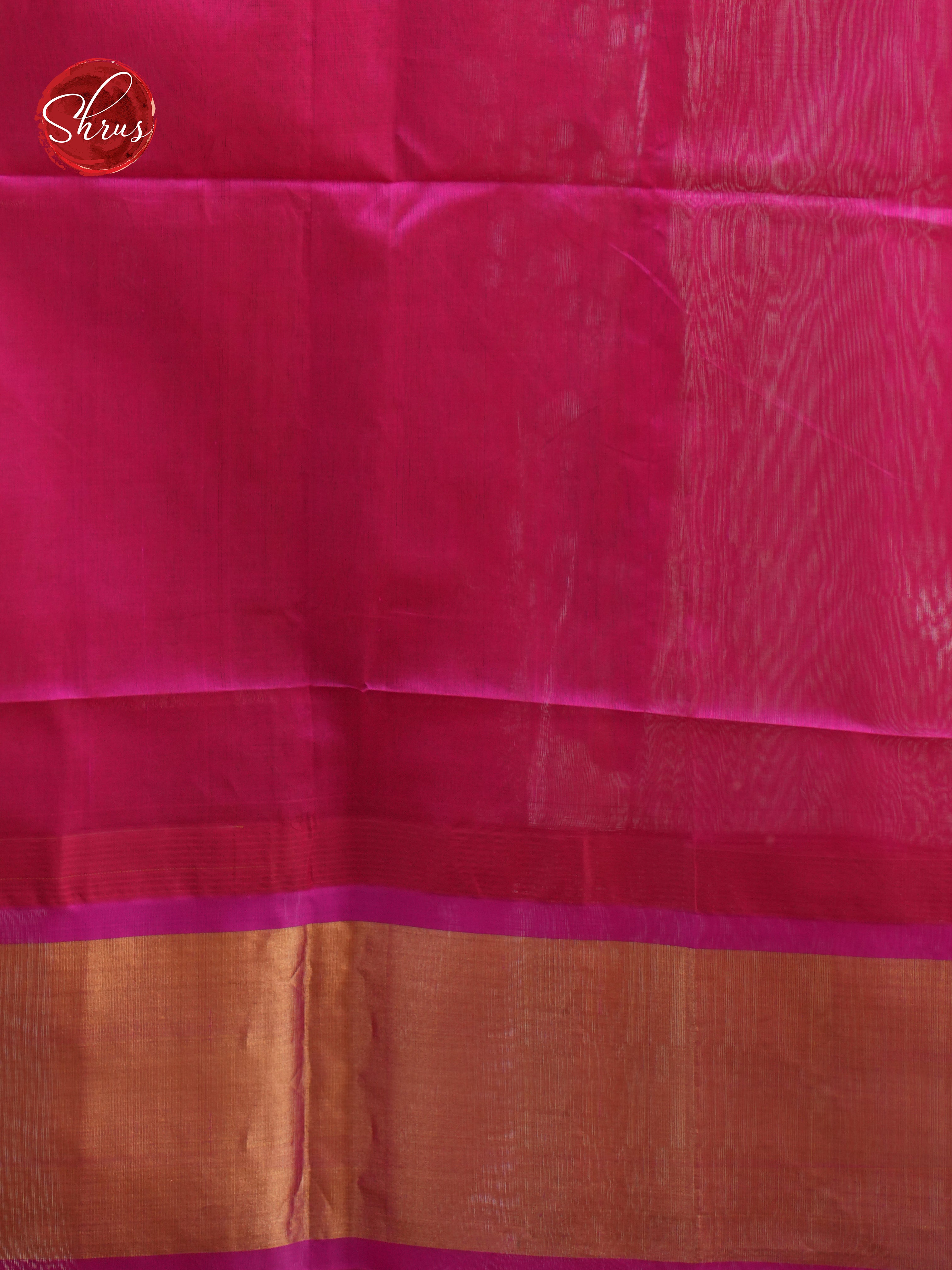 Cream & Pink - Silk Cotton Saree - Shop on ShrusEternity.com