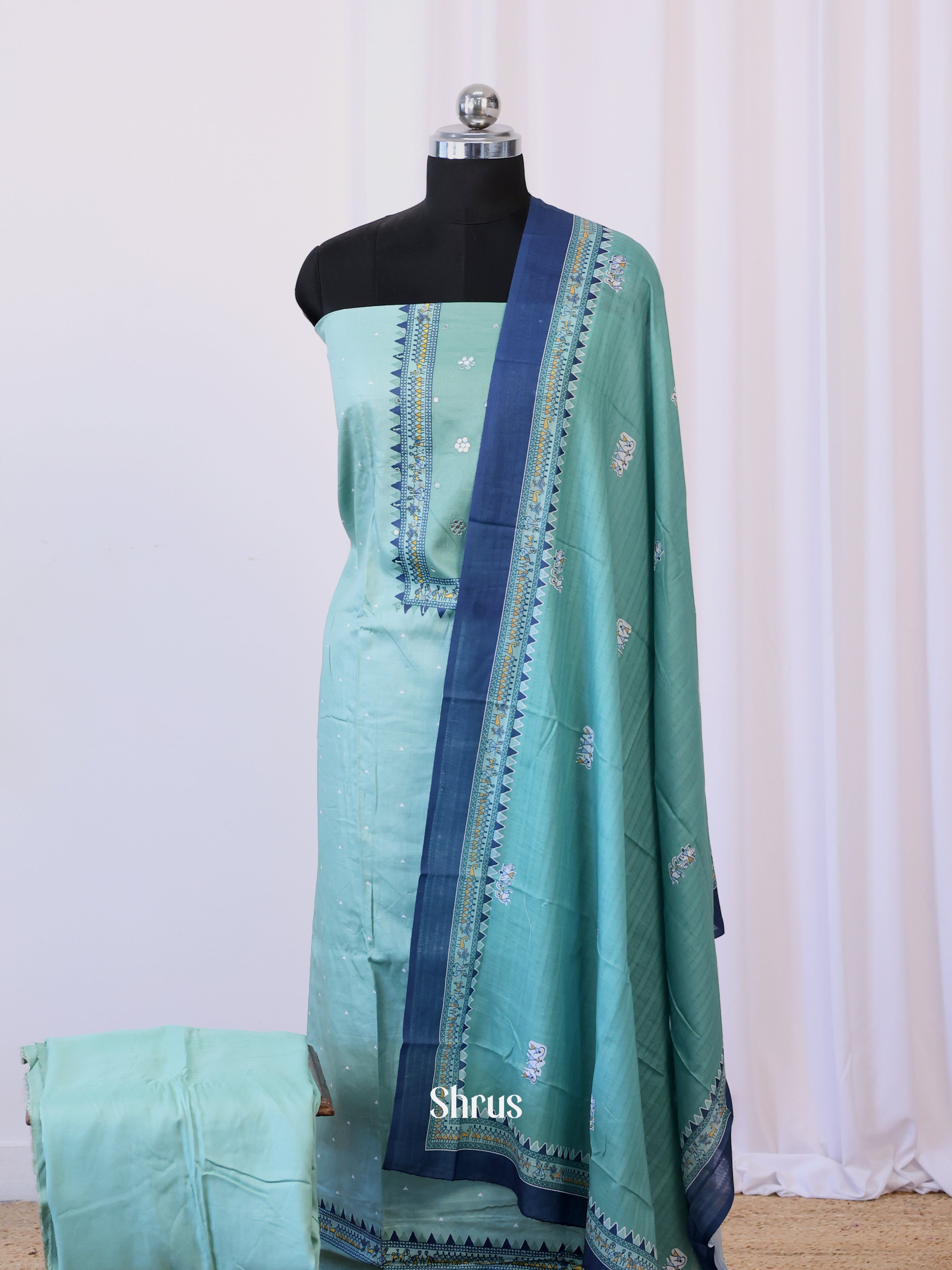 Blue - Cotton salwar - Shop on Shrus.com