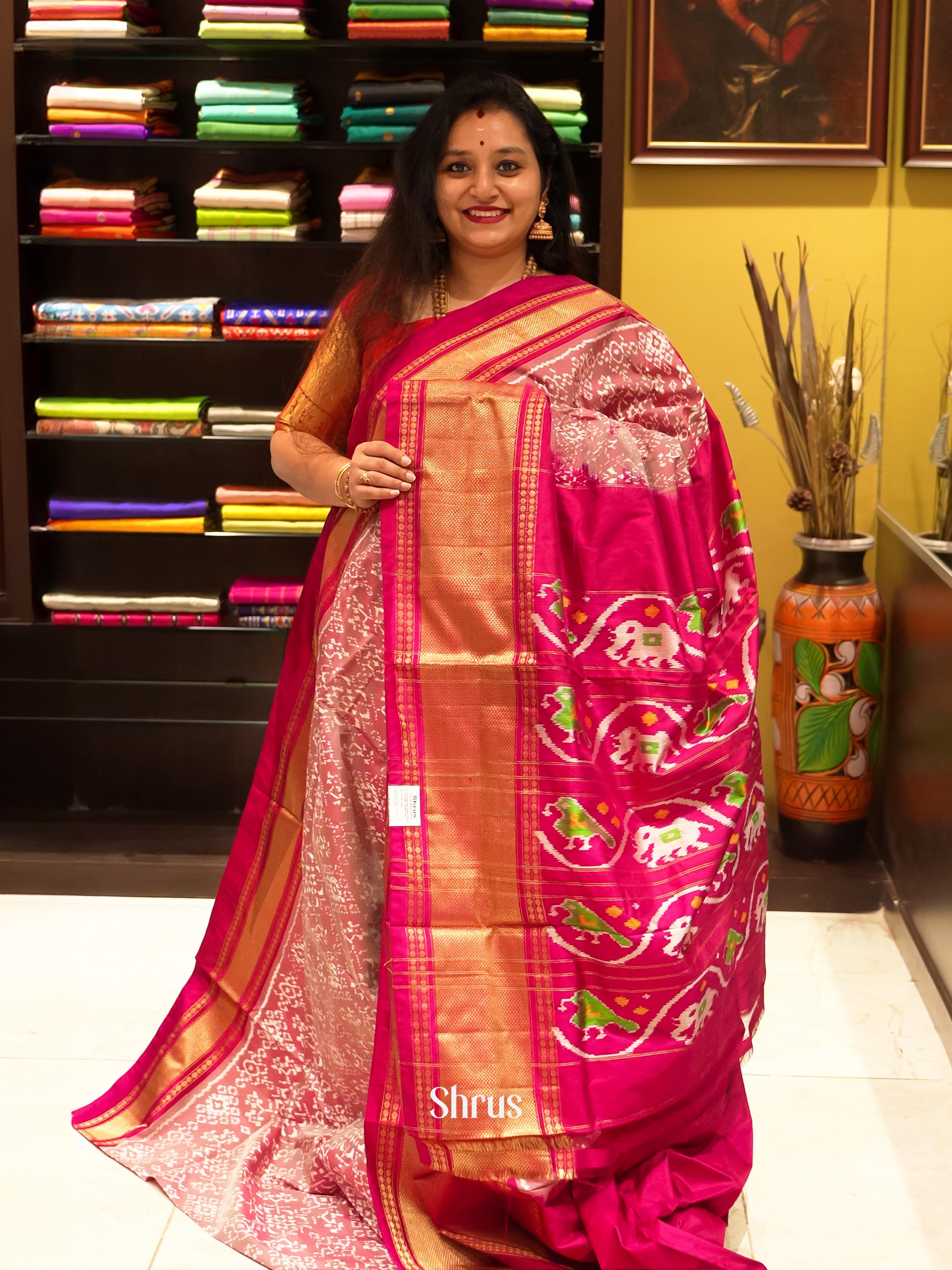 CGS27025 - Ikkat Silk Saree - Shop on ShrusEternity.com