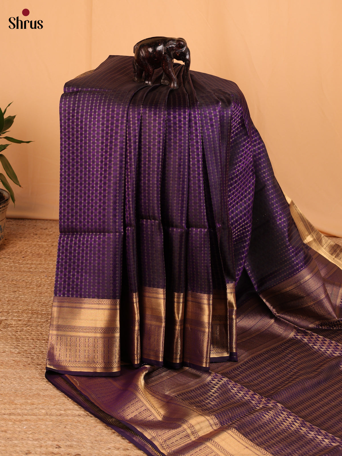 Violet(Single Tone) - Soft Silk Saree - Shop on Shrus.com