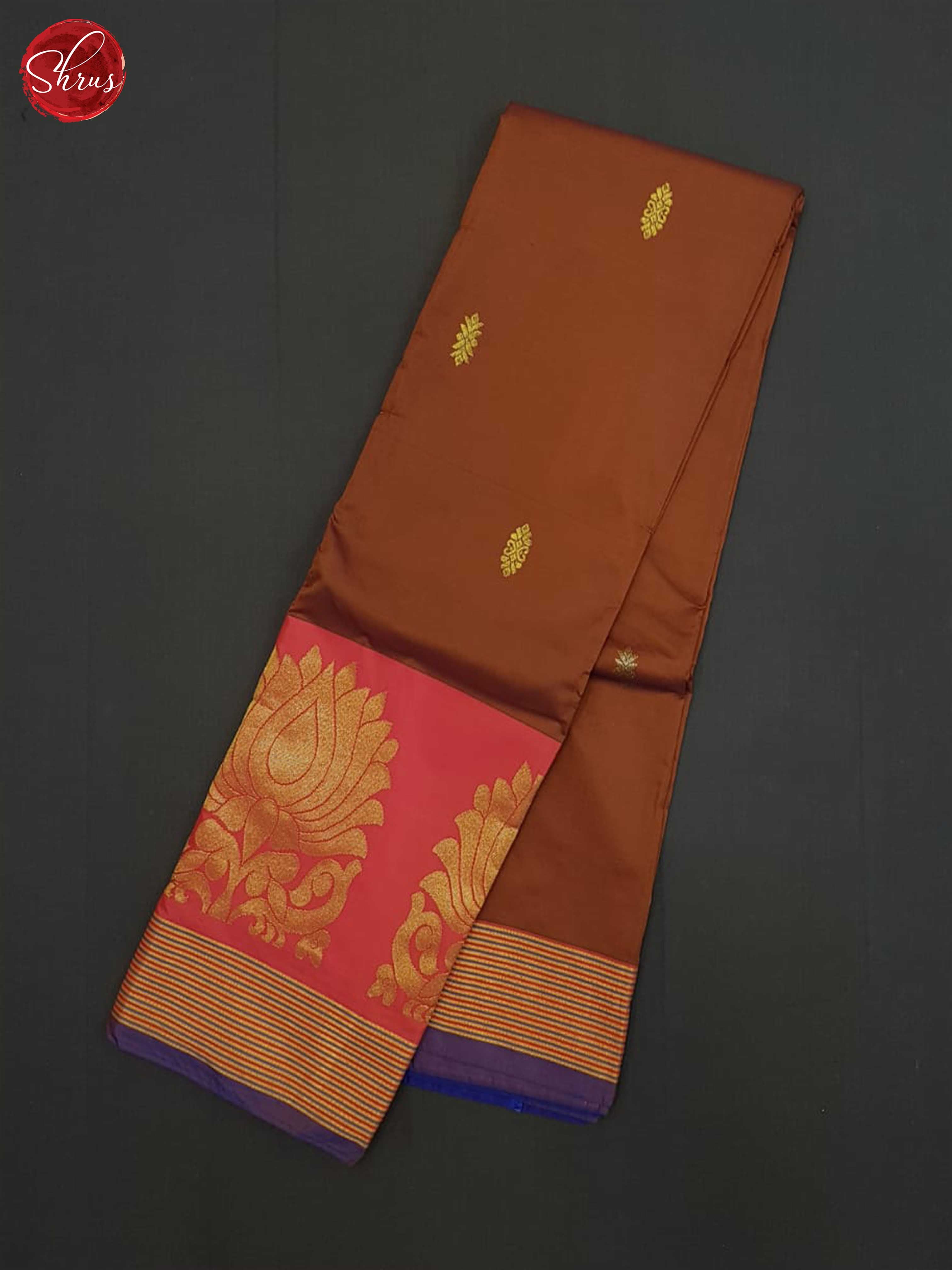 Honey And Purple-Semi soft silk saree - Shop on ShrusEternity.com