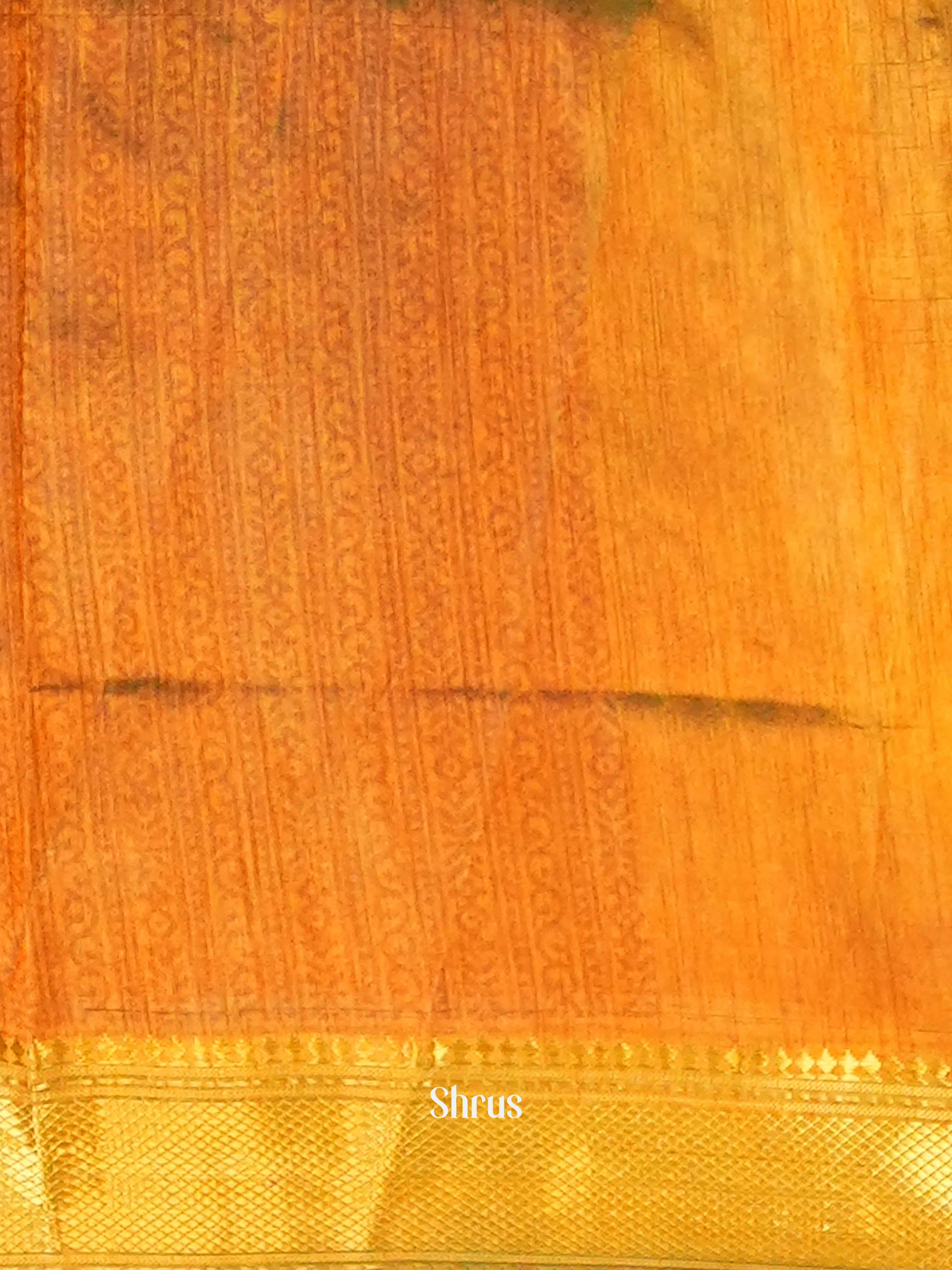 Green & Gold - Semi Patola Saree - Shop on ShrusEternity.com