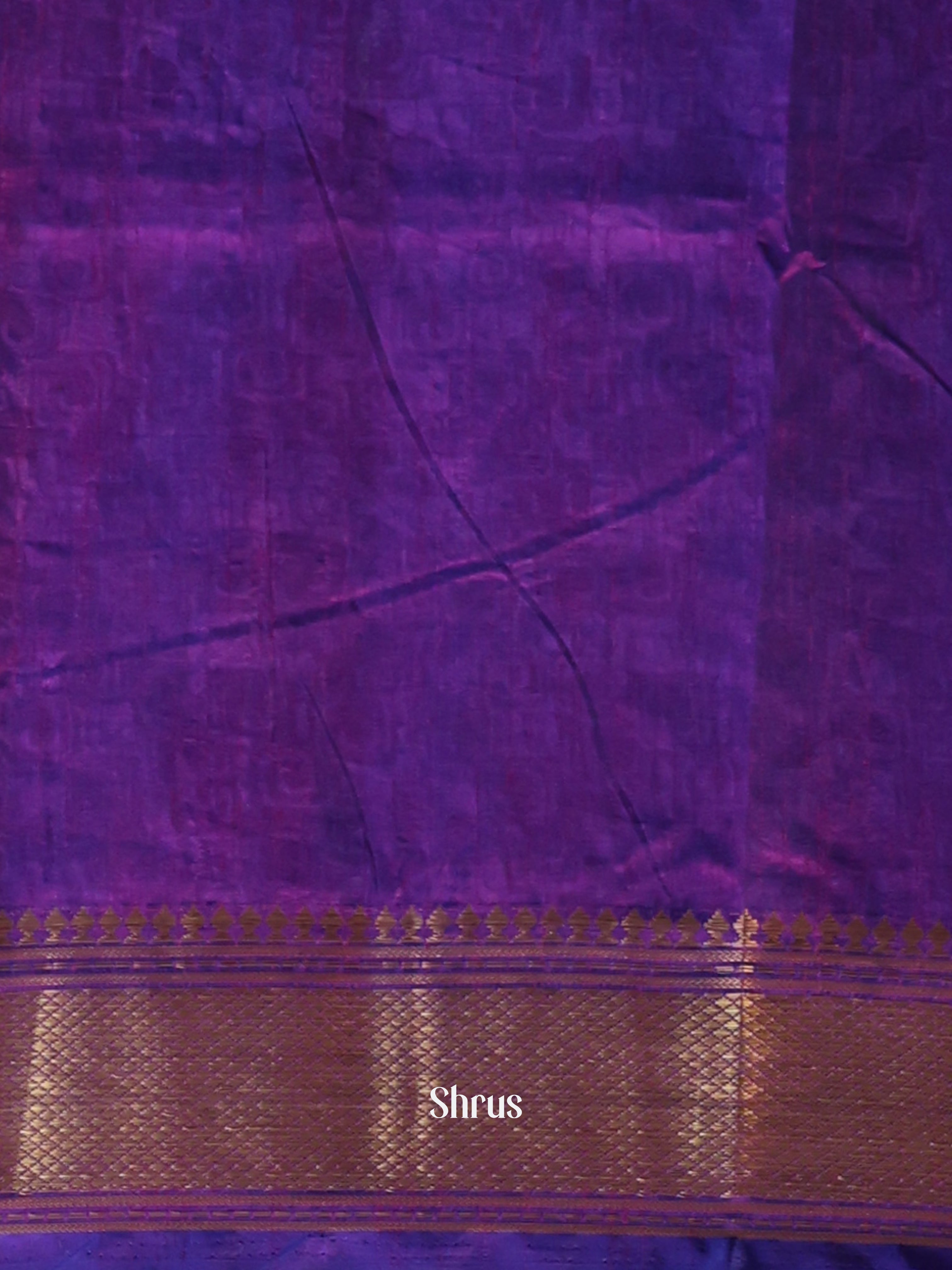 Blue & Purple - Semi Patola Saree - Shop on Shrus.com
