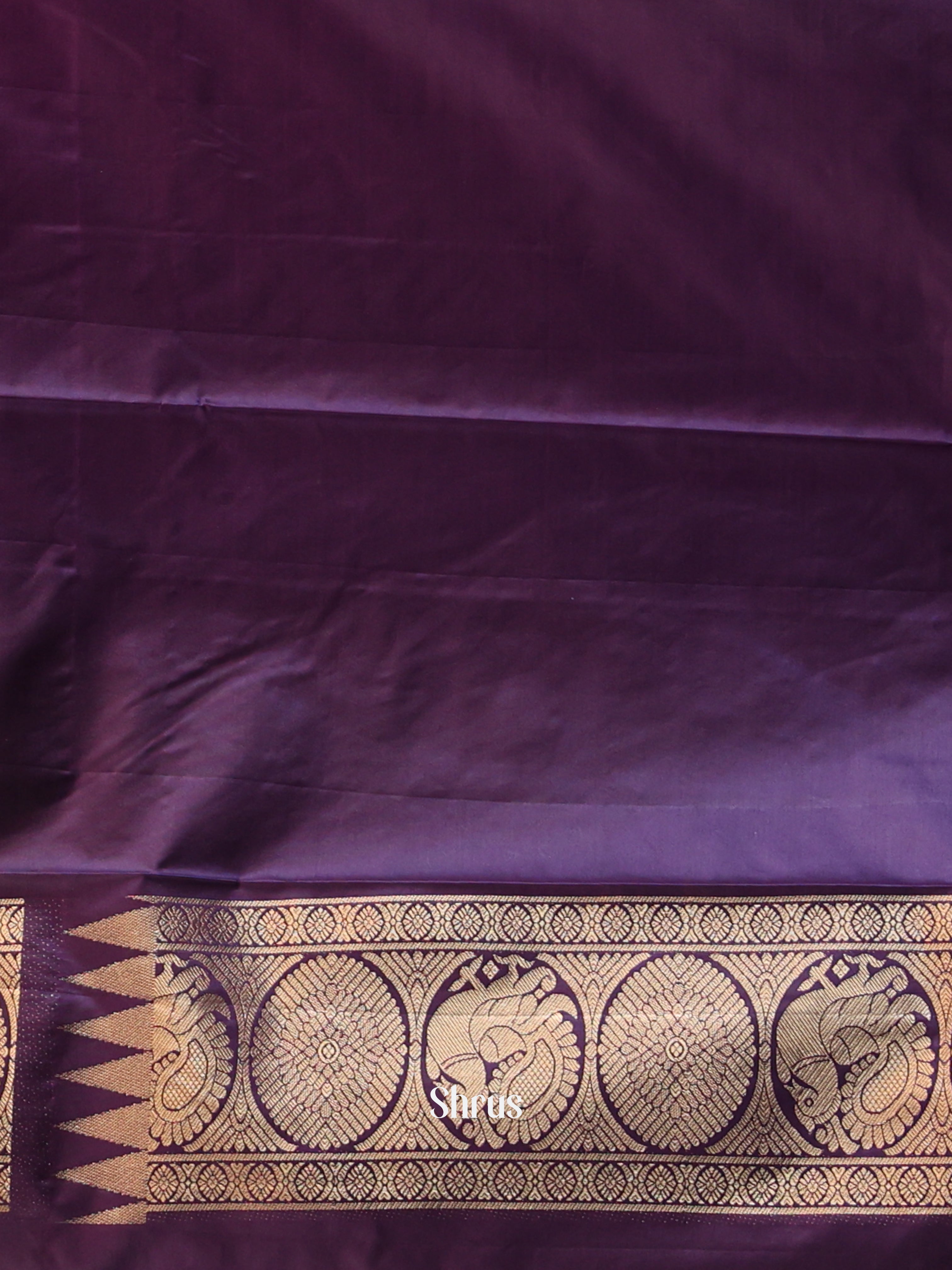 Green & Violet - Gadwal halfpure Saree - Shop on Shrus.com