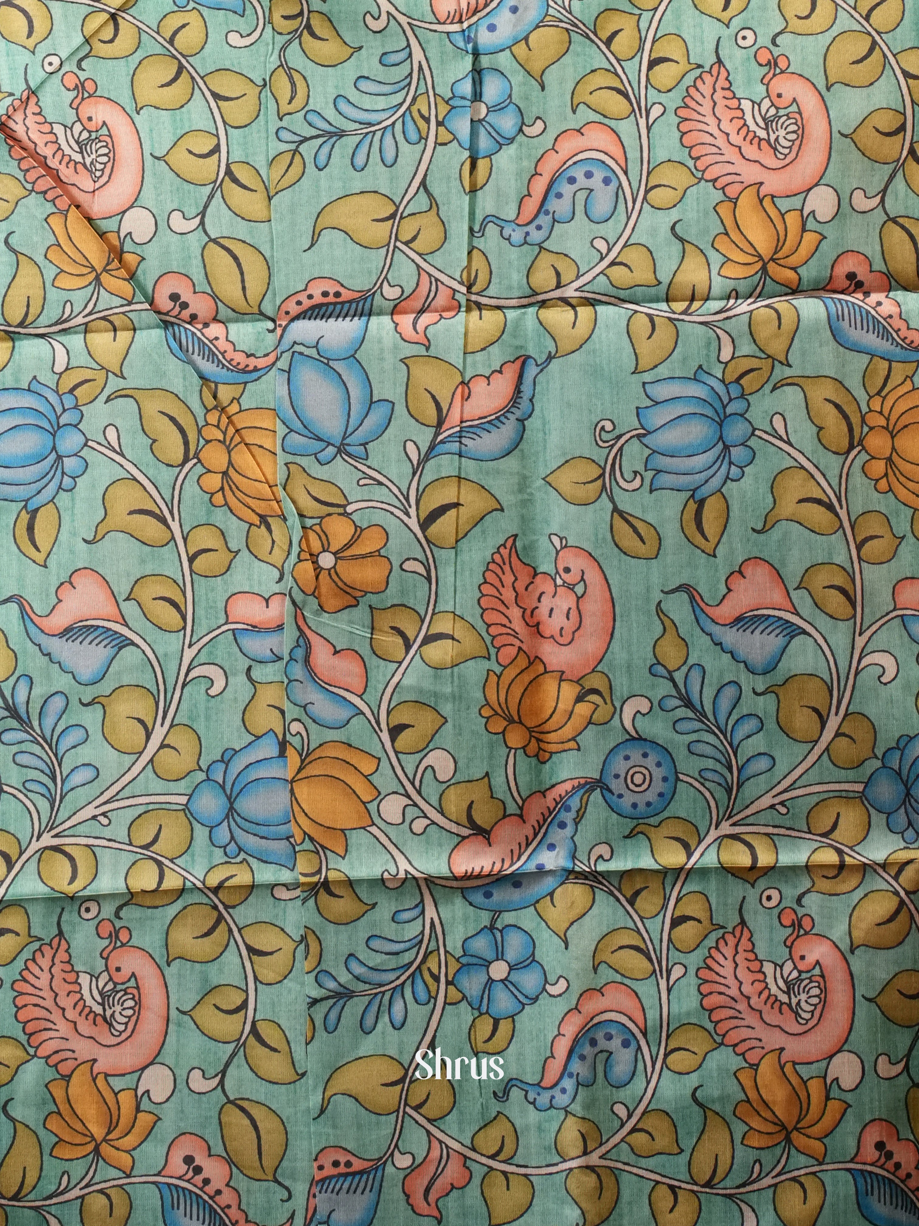 Wine & Green - Champa semi tussar - Shop on Shrus.com