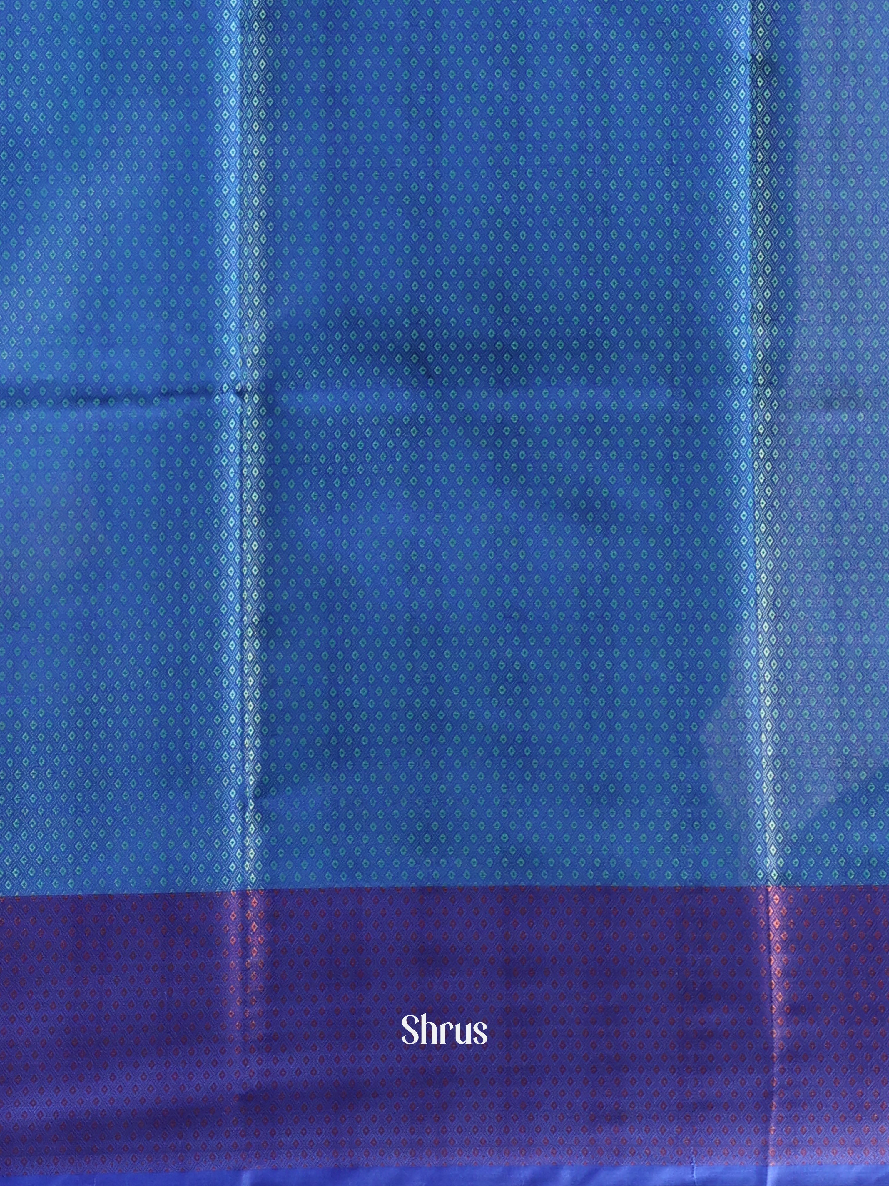 Teal & Blue - Tanchoi Saree - Shop on Shrus.com
