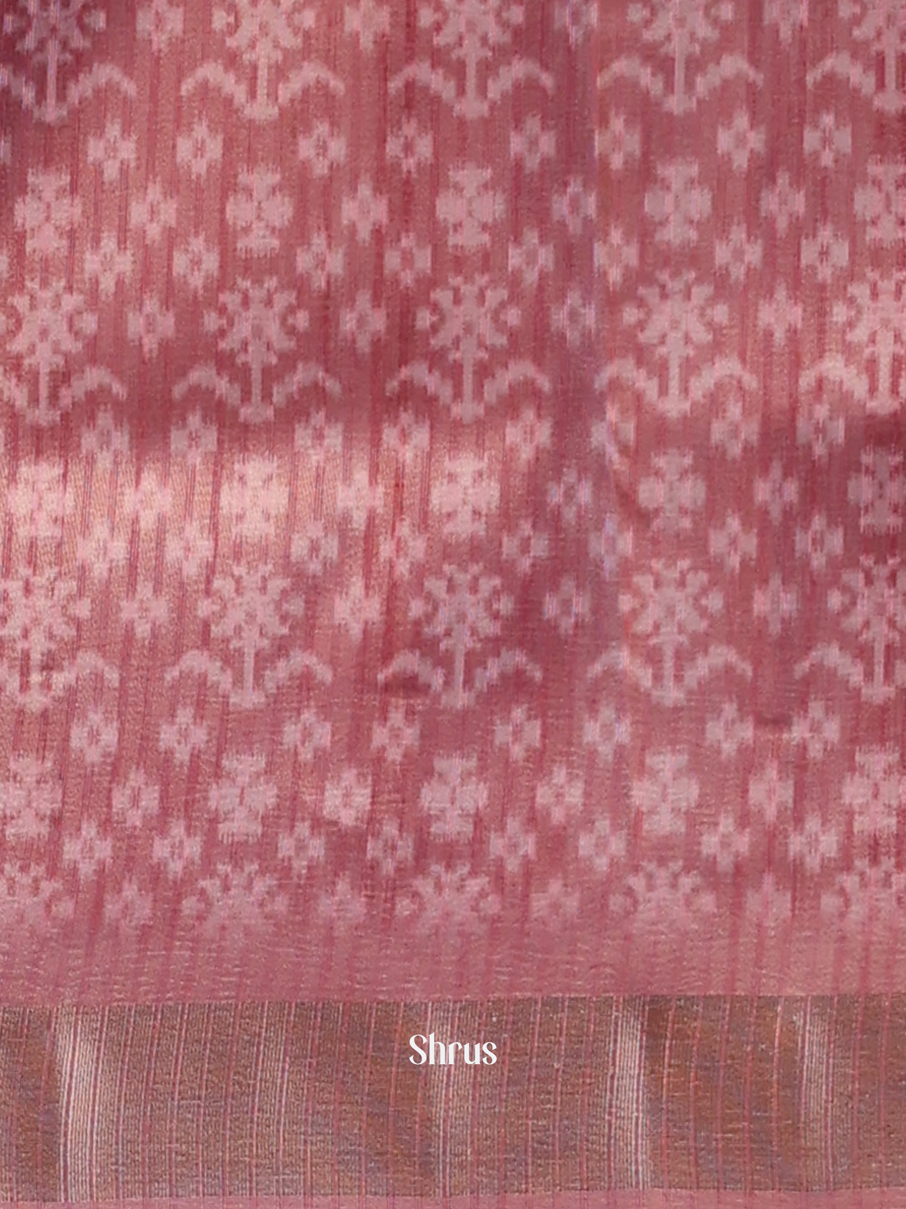 Pink - Semi Patola Saree - Shop on Shrus.com