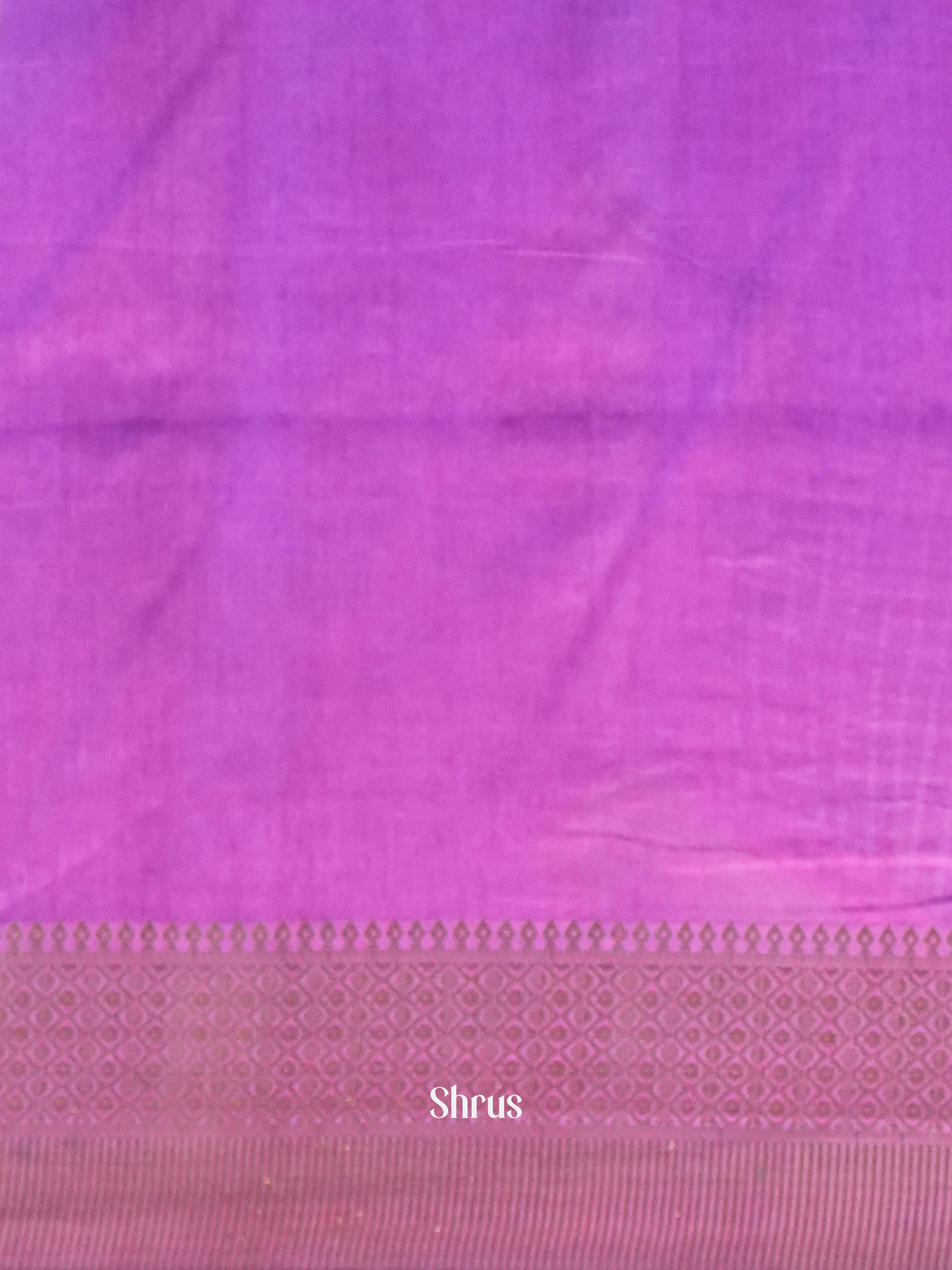 Blue & Purple - Semi Patola Saree - Shop on Shrus.com