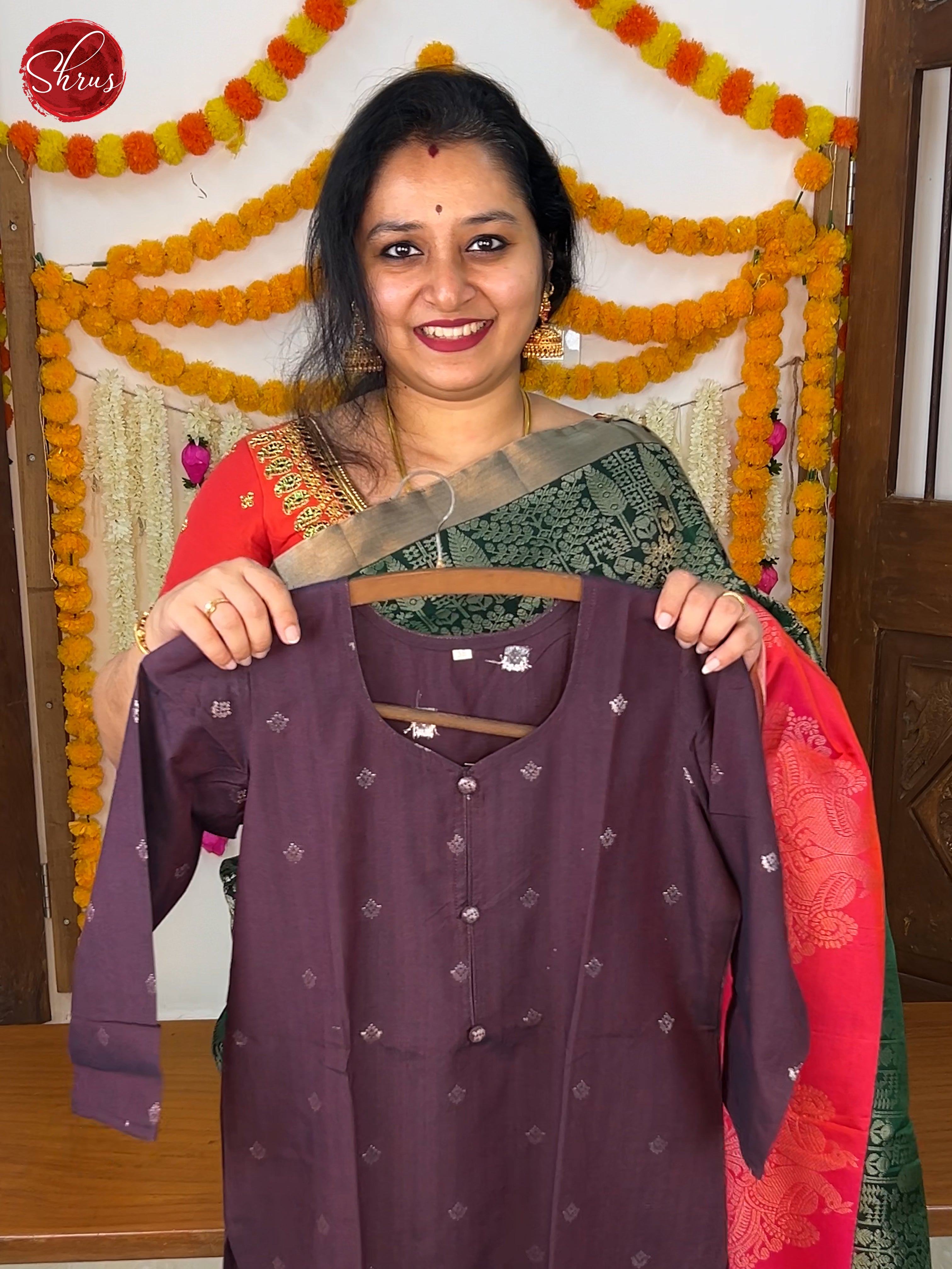 Wine - Readymade kurti - Shop on ShrusEternity.com