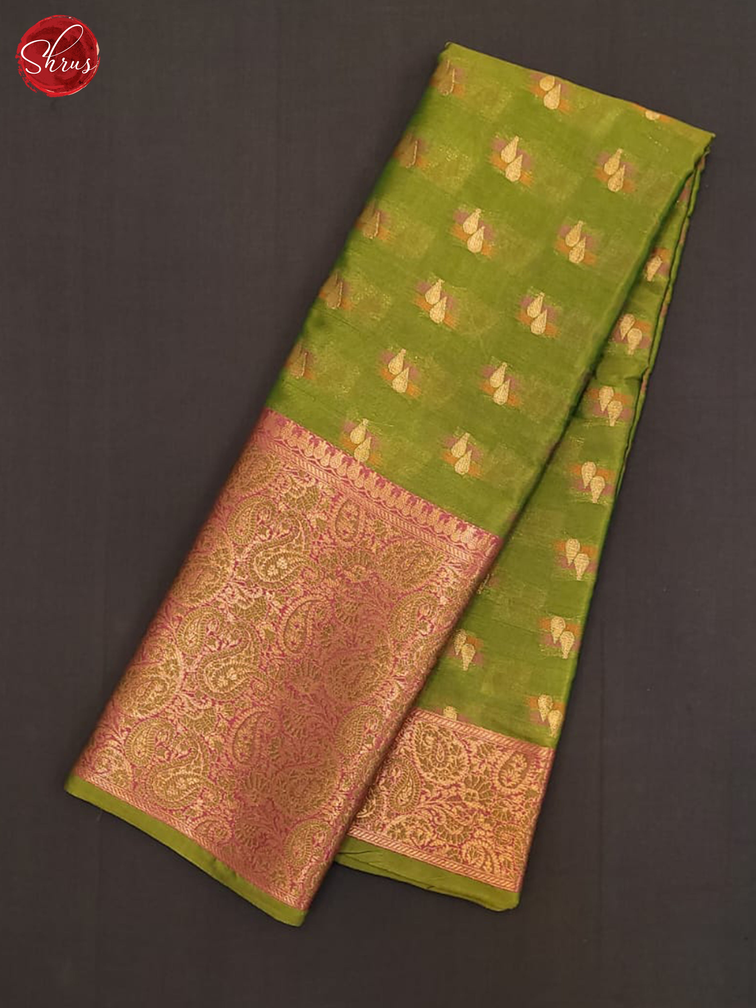 Green & Pink - semi kanchipuram Saree - Shop on ShrusEternity.com