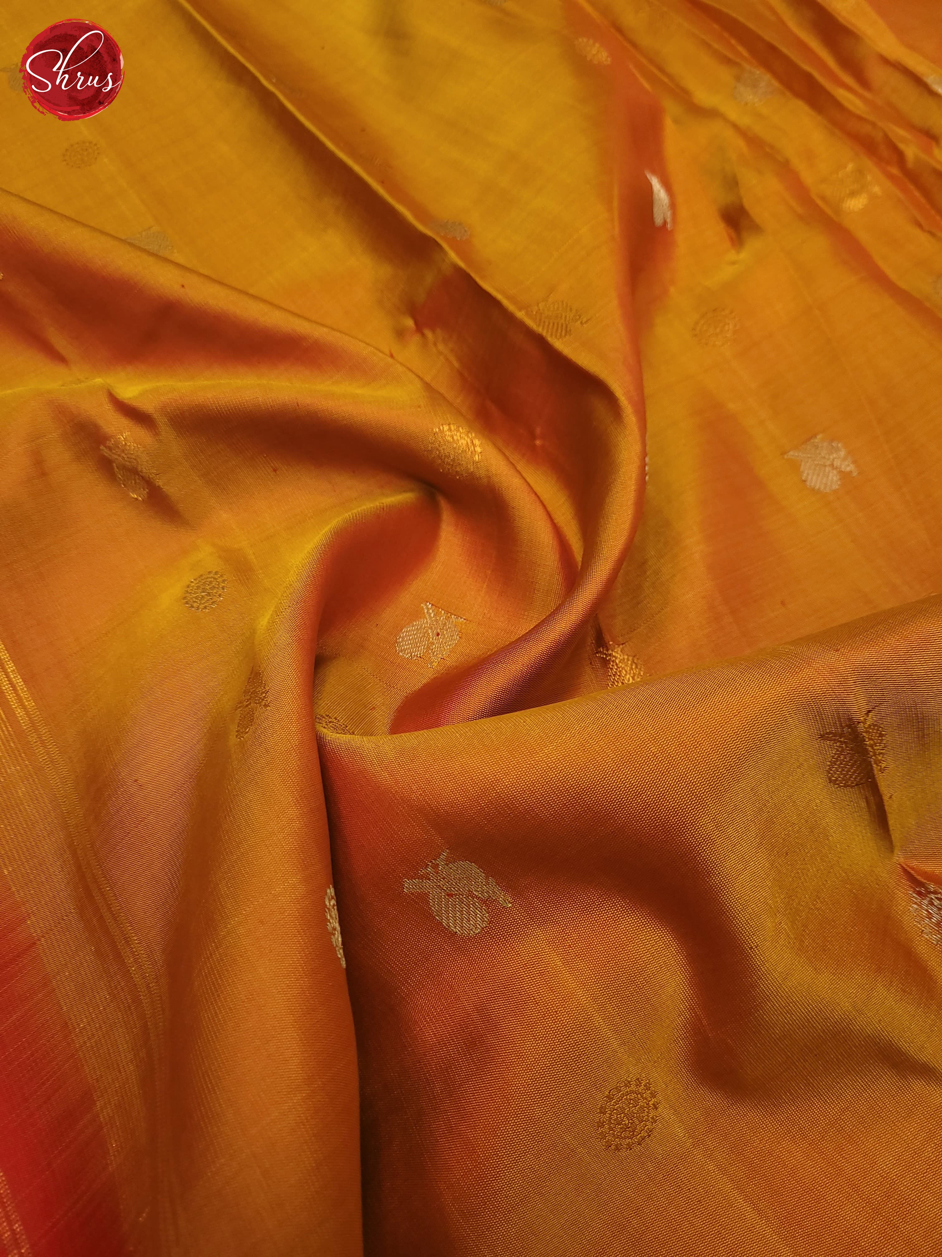 Mango Yellow & Red - Gadwal Silk - Shop on ShrusEternity.com