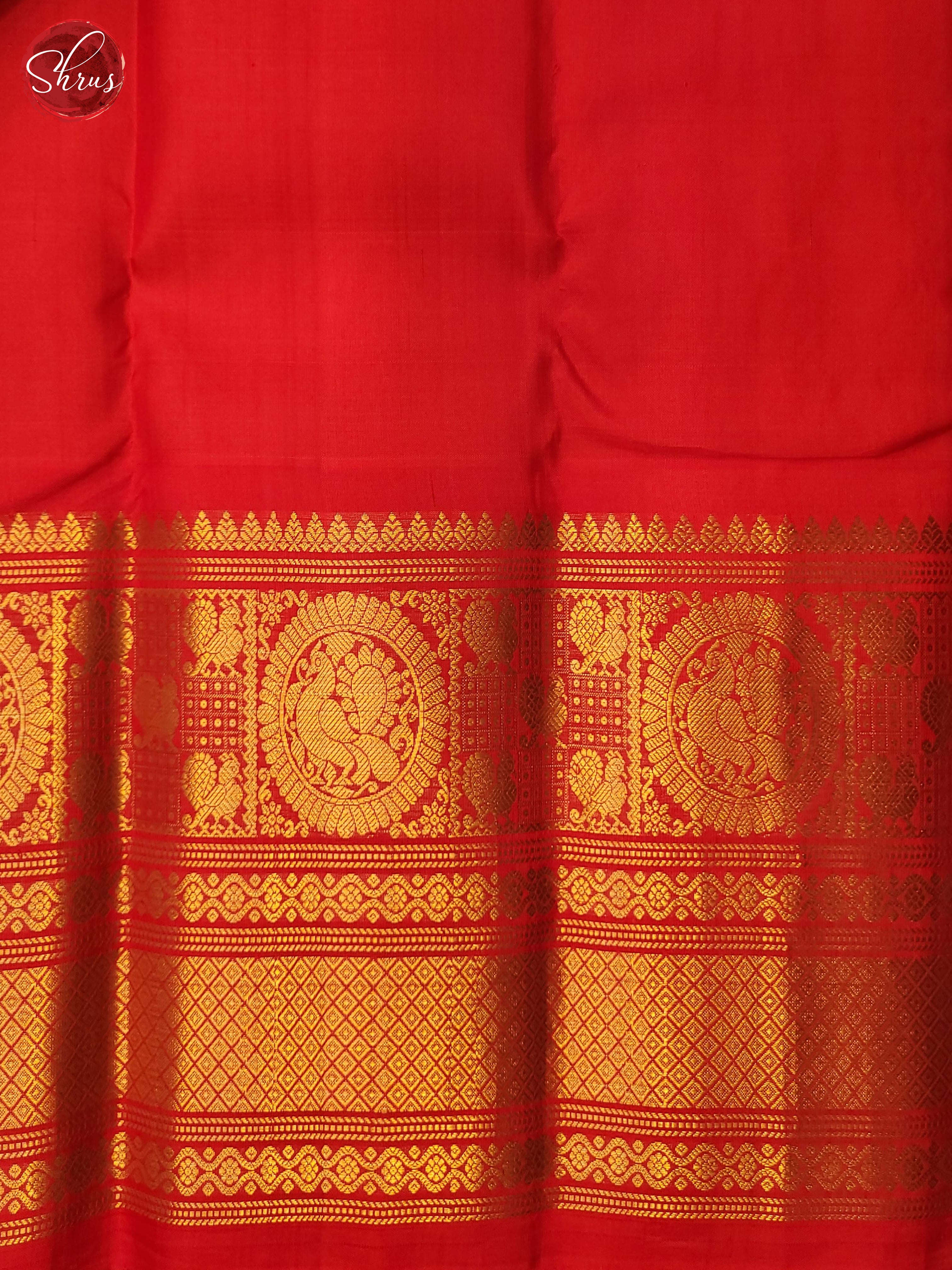 Mango Yellow & Red - Gadwal Silk - Shop on ShrusEternity.com