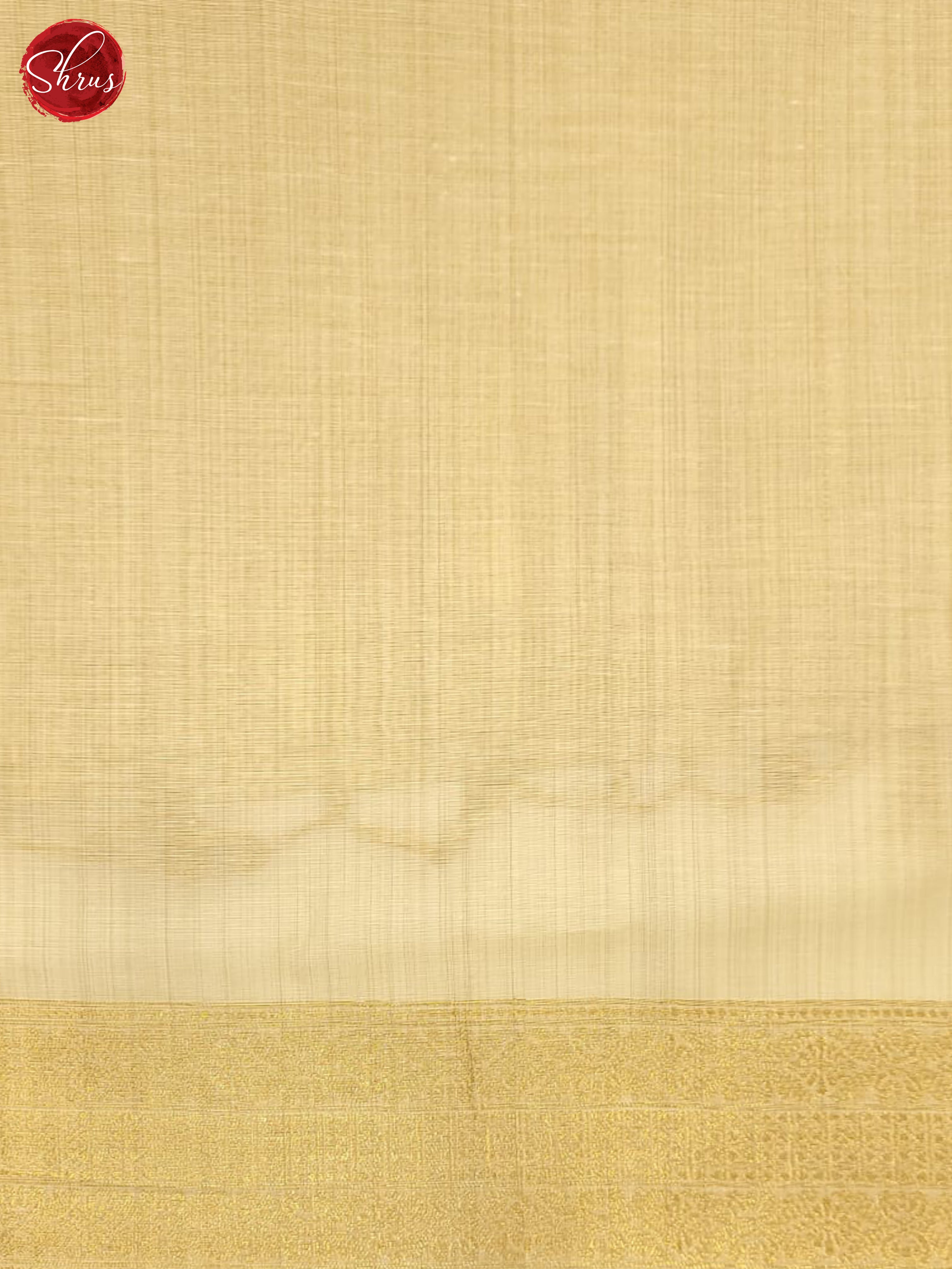 Beige(Single Tone) - Semi Banarasi Saree - Shop on ShrusEternity.com
