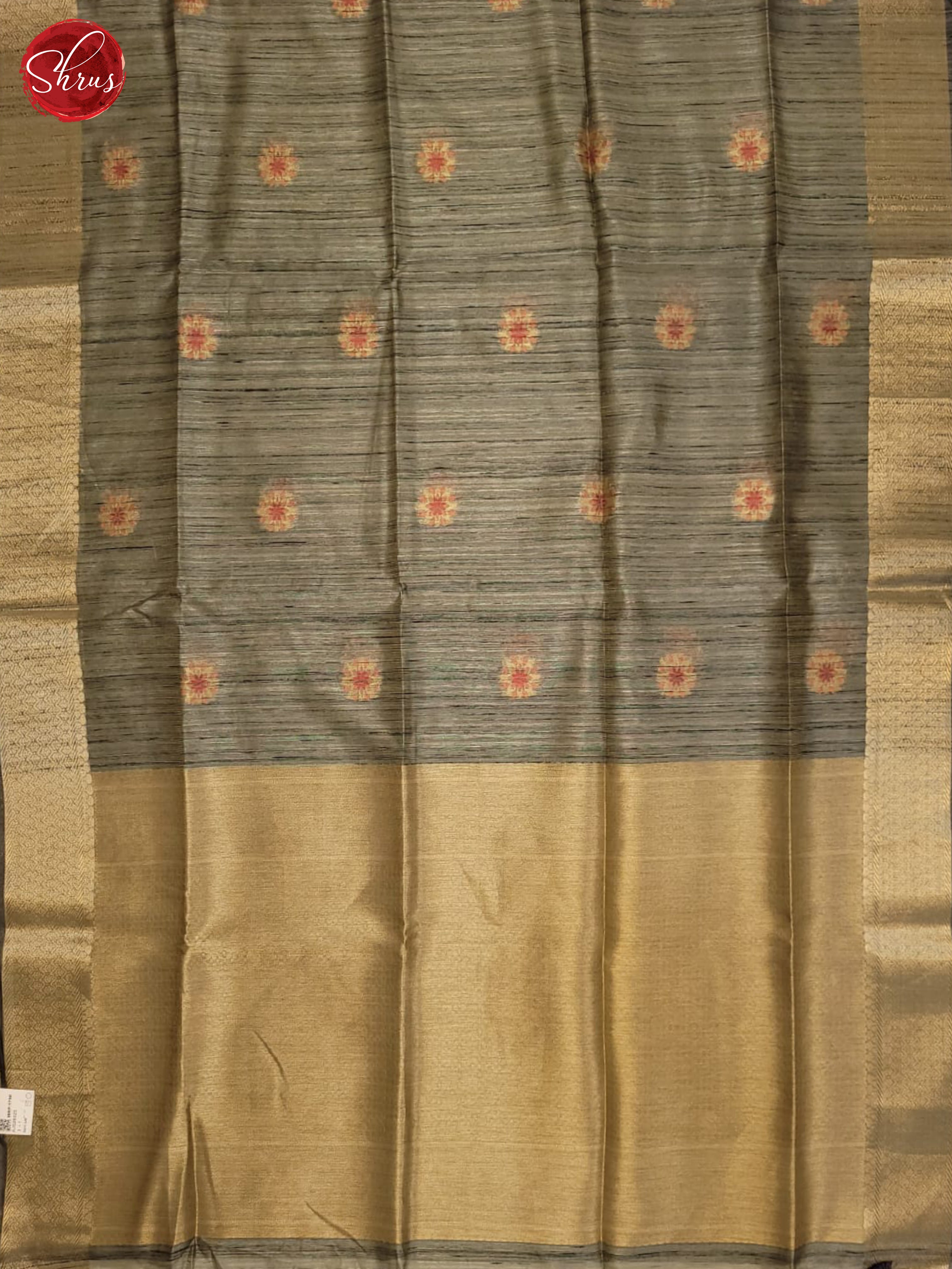 Grey(Single Tone) - Semi jute Saree - Shop on ShrusEternity.com