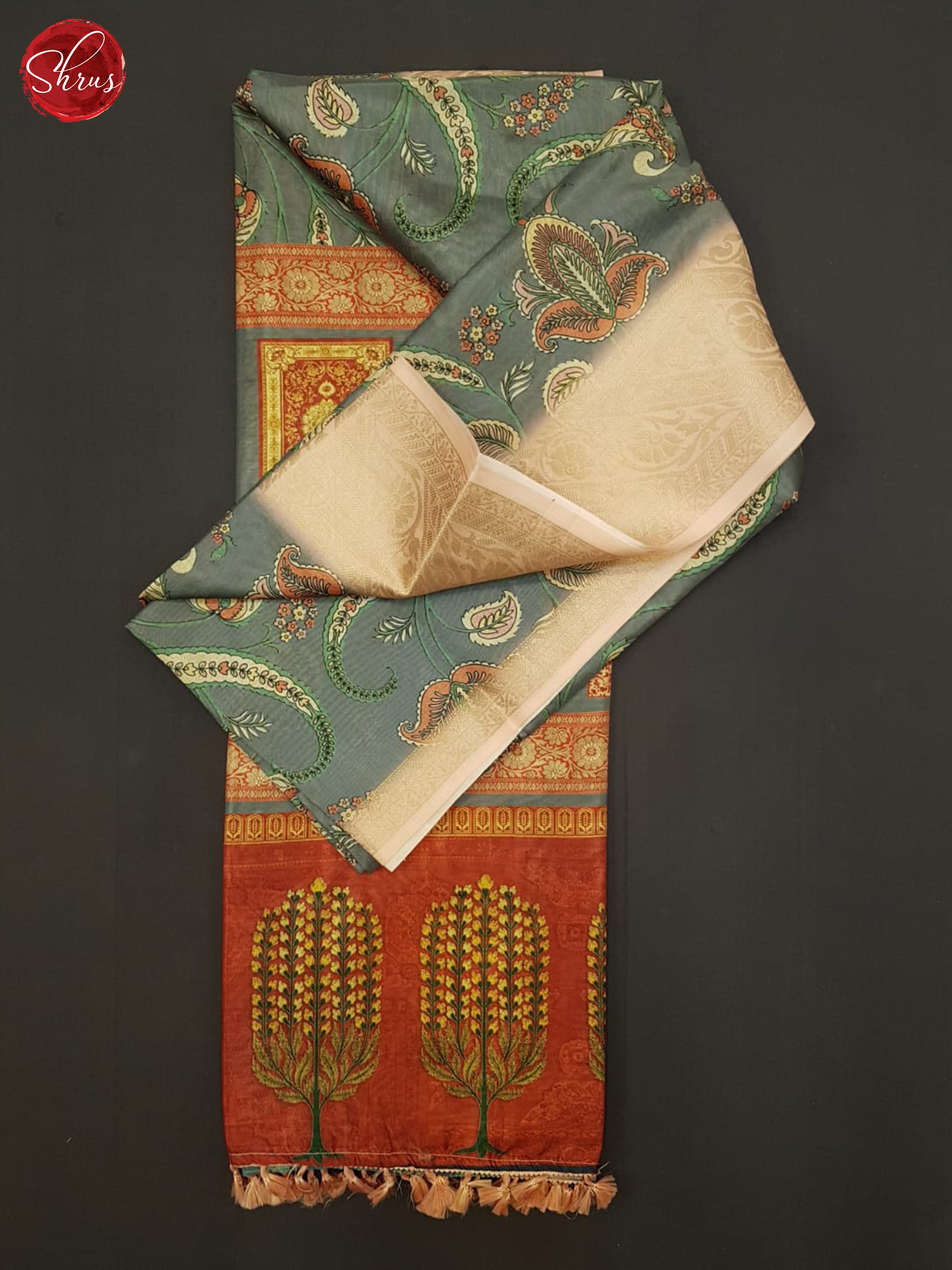 AKS17010 - semi dupion Saree - Shop on ShrusEternity.com