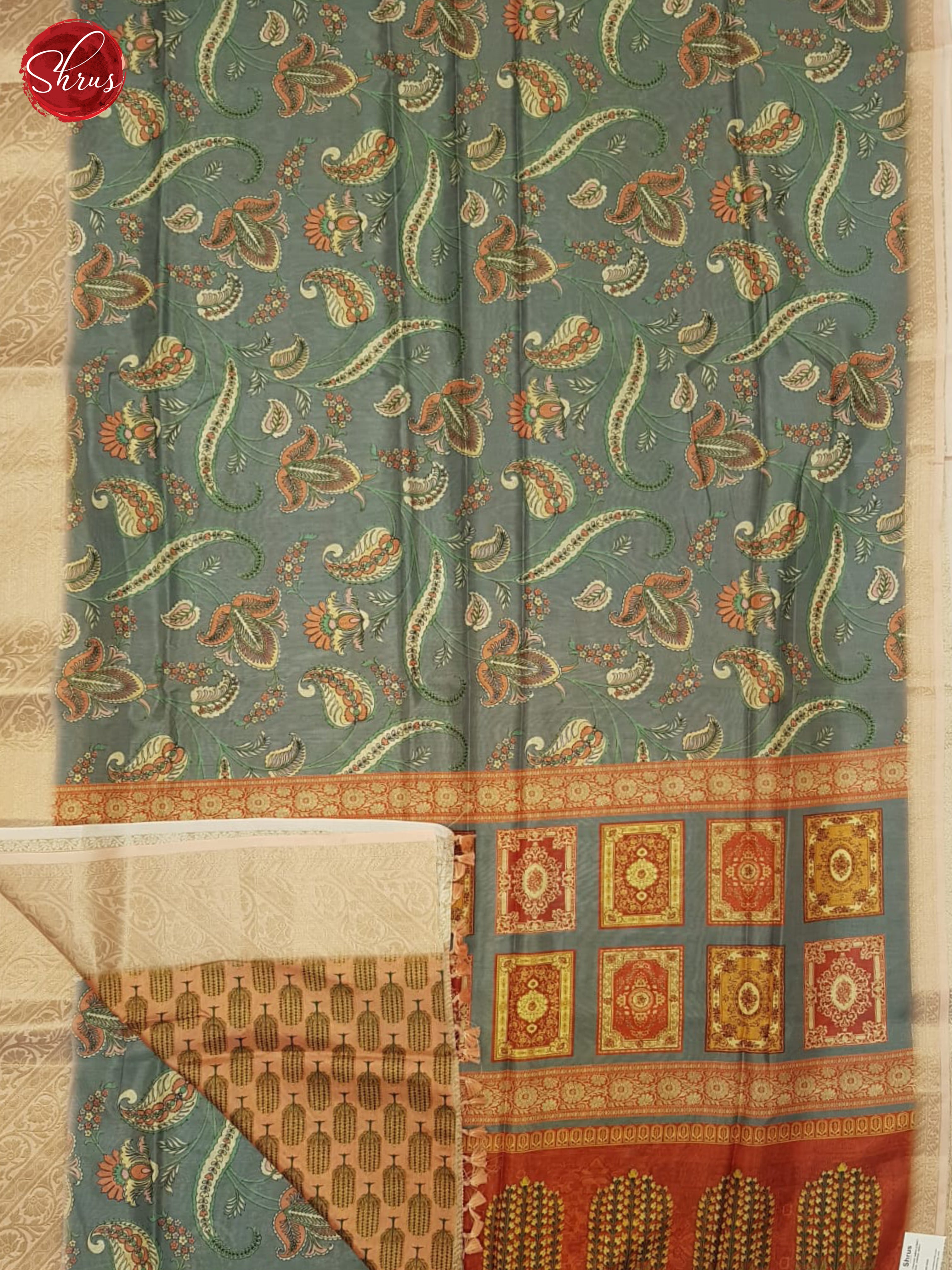 AKS17010 - semi dupion Saree - Shop on ShrusEternity.com