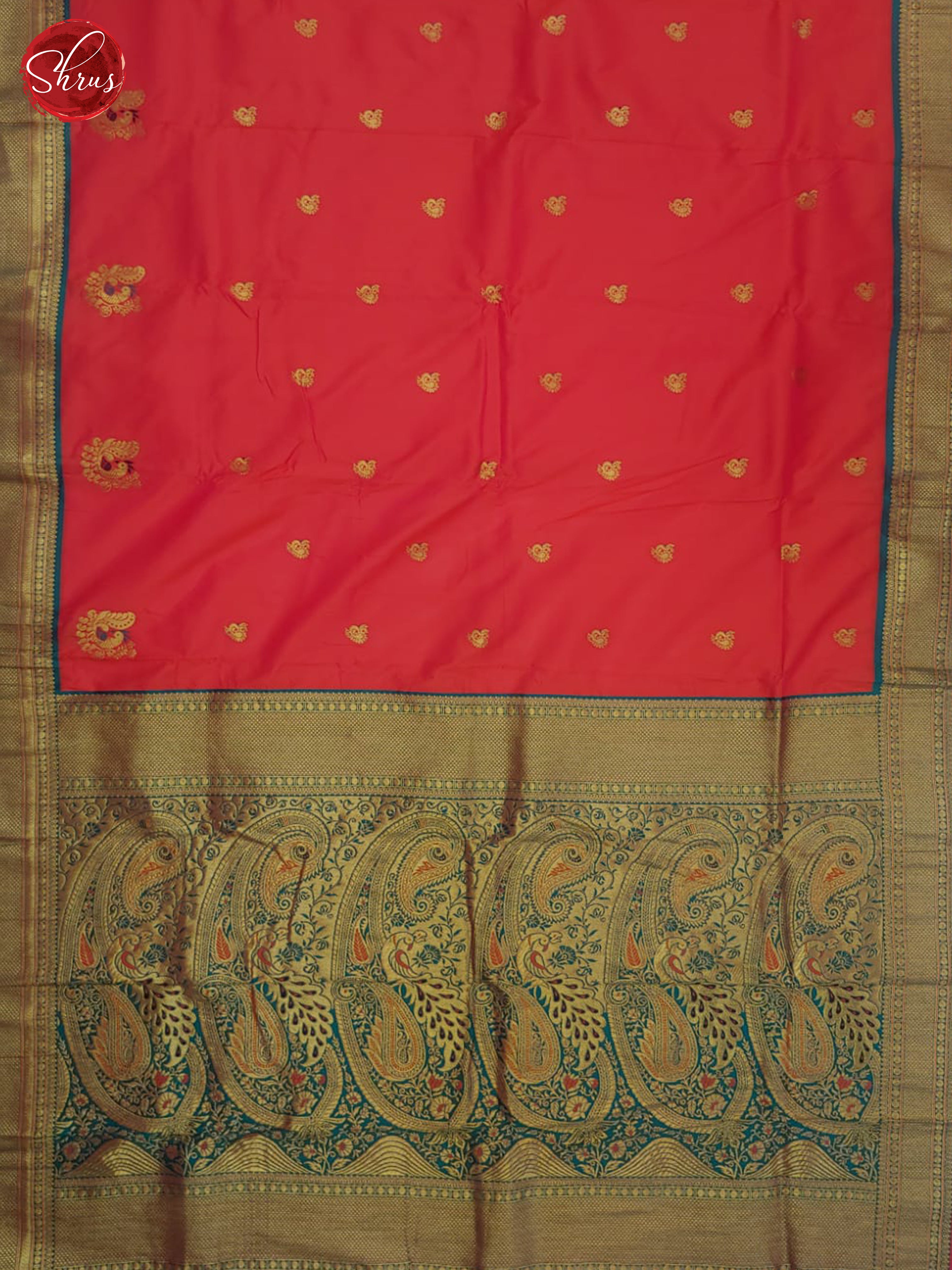 Pink & Blue - Semi kanchipuram saree - Shop on ShrusEternity.com