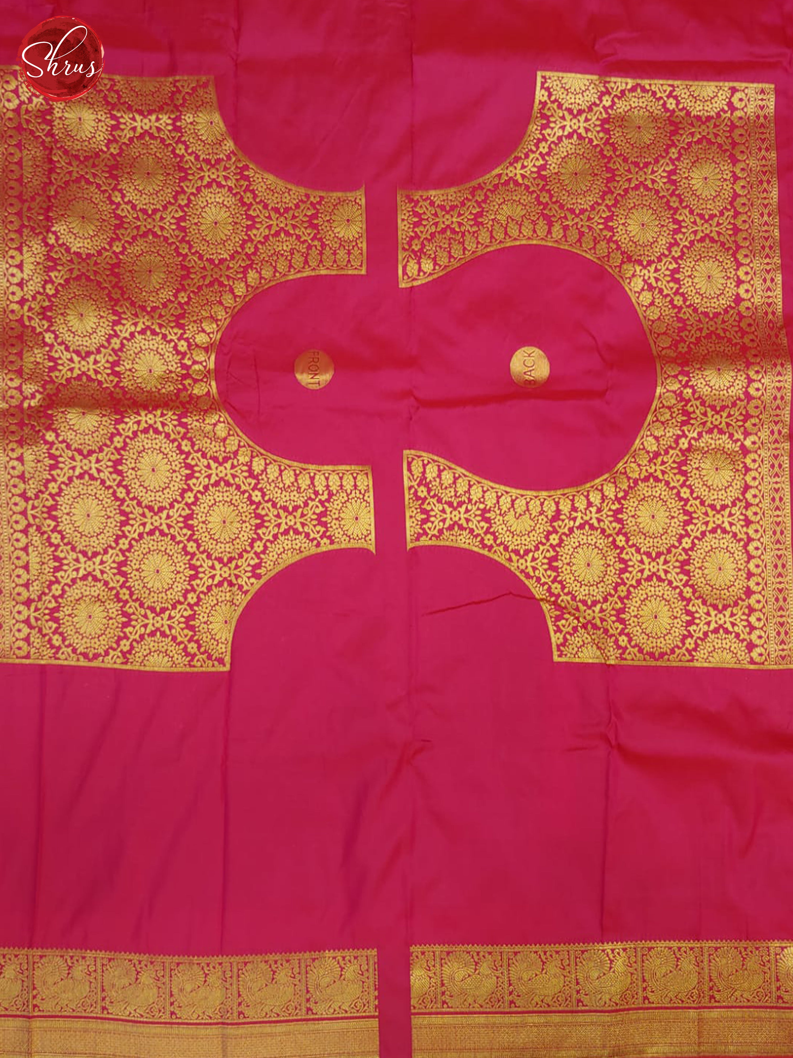 Double Shaded Brownish Green & Red - Semi kanchipuram saree - Shop on ShrusEternity.com