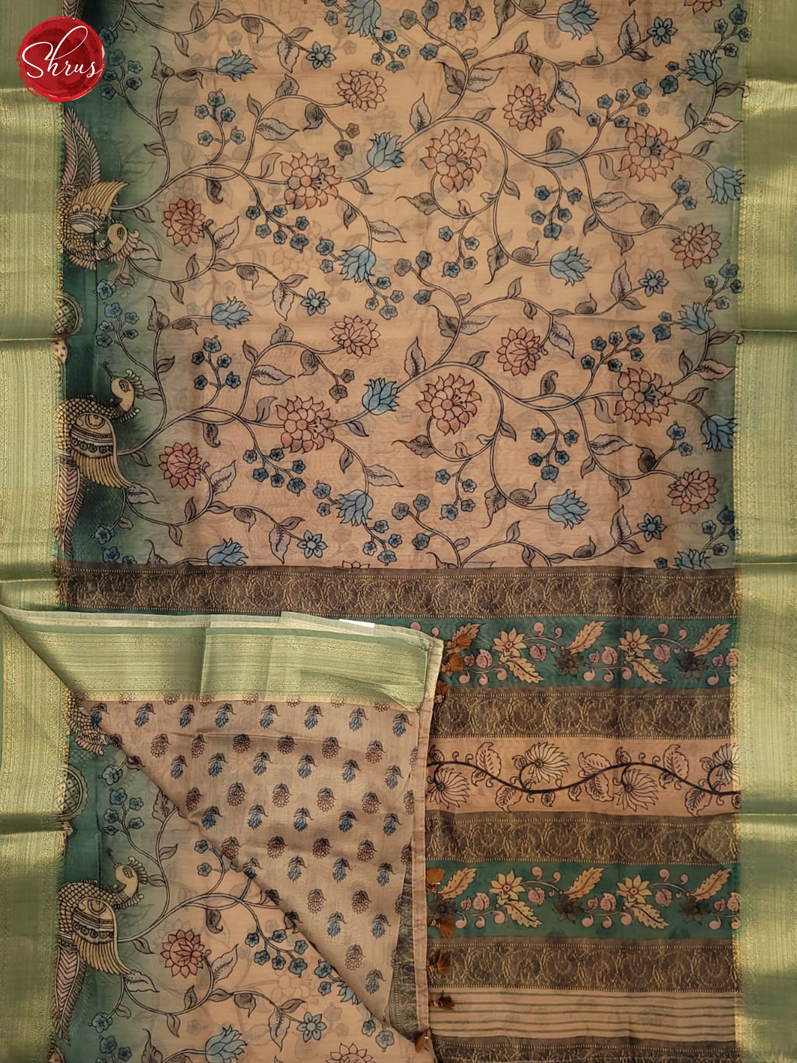 ALS22189 - Semi Chanderi Saree - Shop on ShrusEternity.com