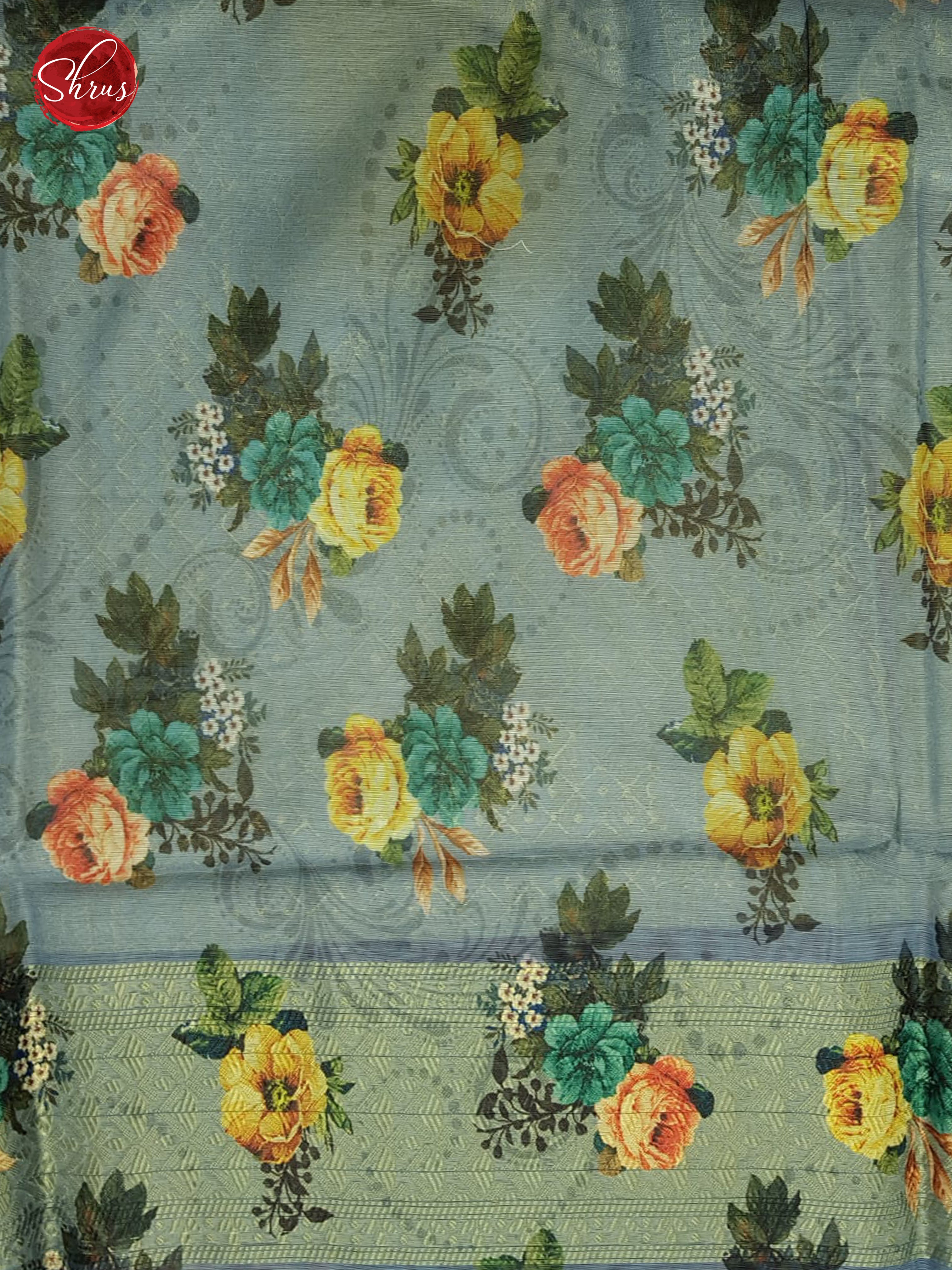 Blue & Green- semi jute sarees - Shop on ShrusEternity.com