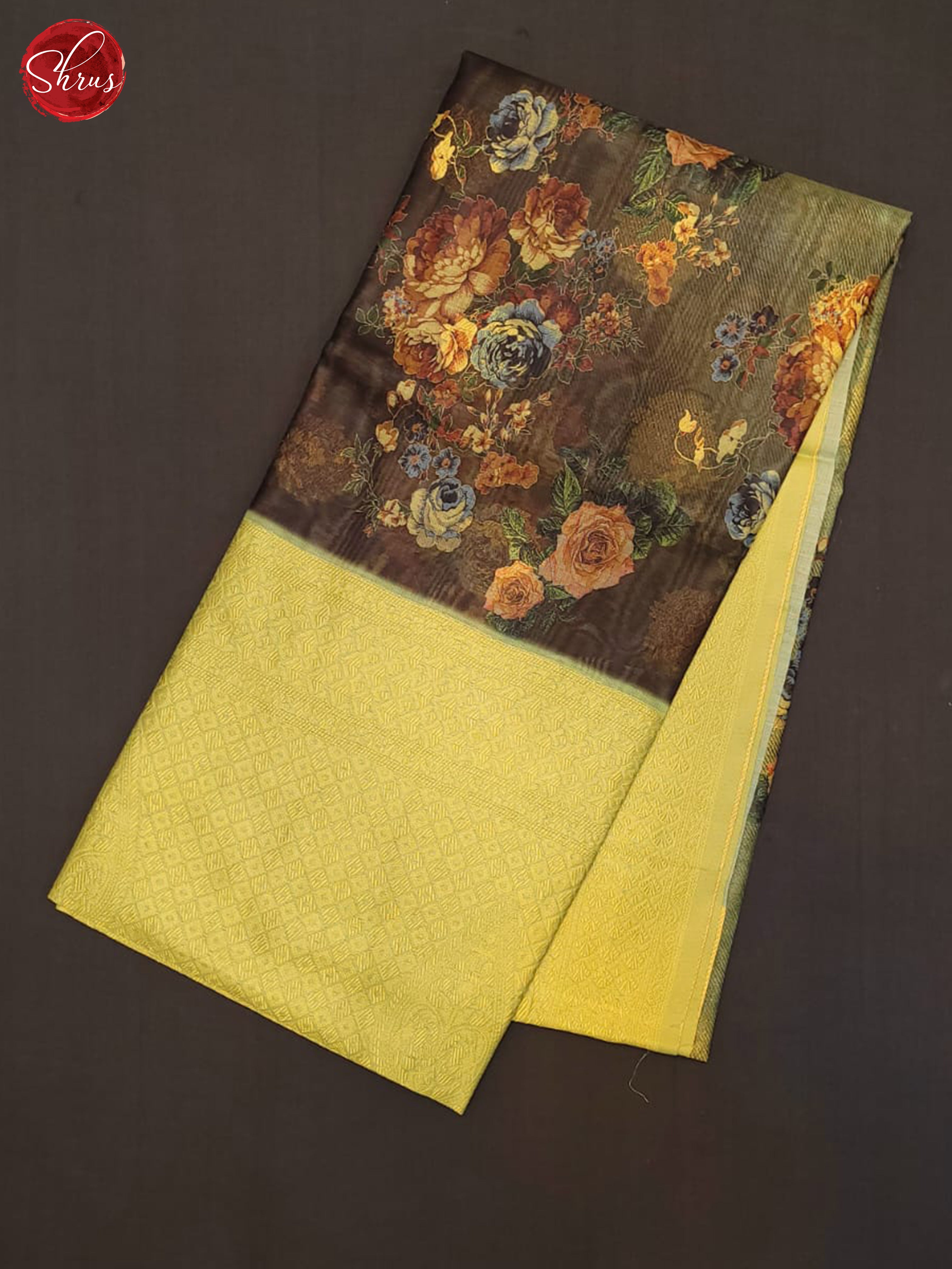 Green - Semi jute Saree - Shop on ShrusEternity.com