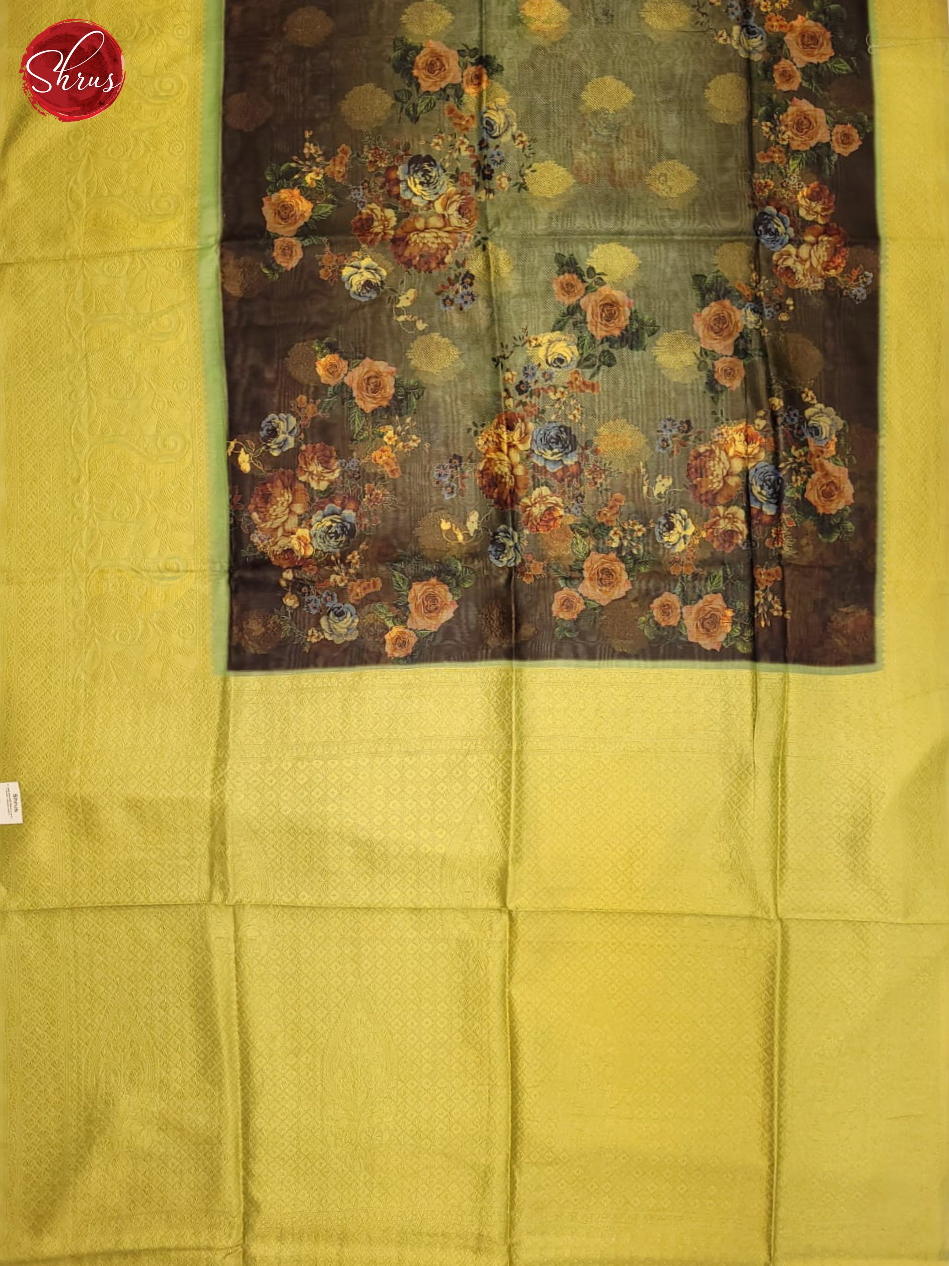 Green - Semi jute Saree - Shop on ShrusEternity.com