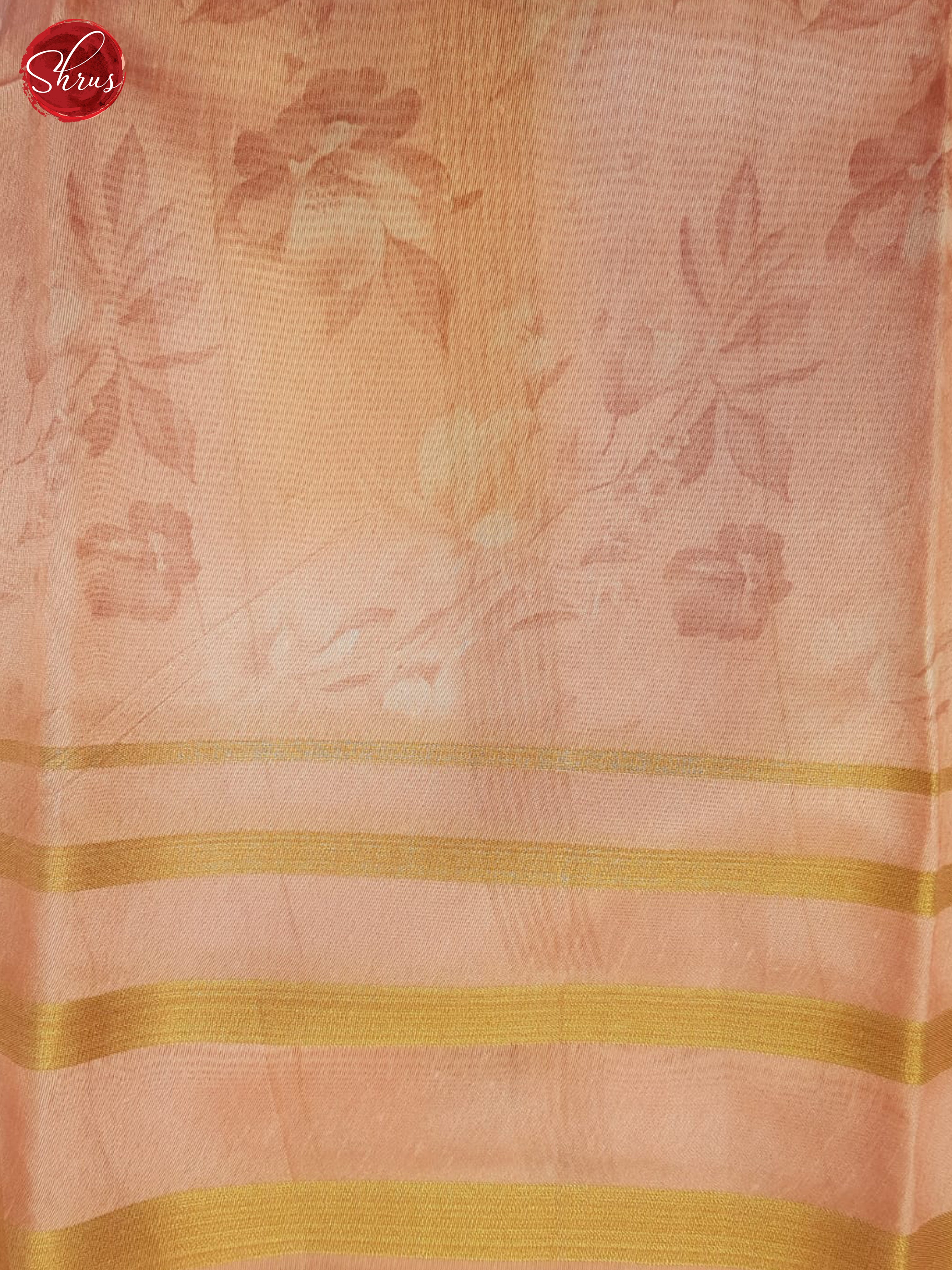 Peach(Single Tone) - Semi Tussar Saree - Shop on ShrusEternity.com