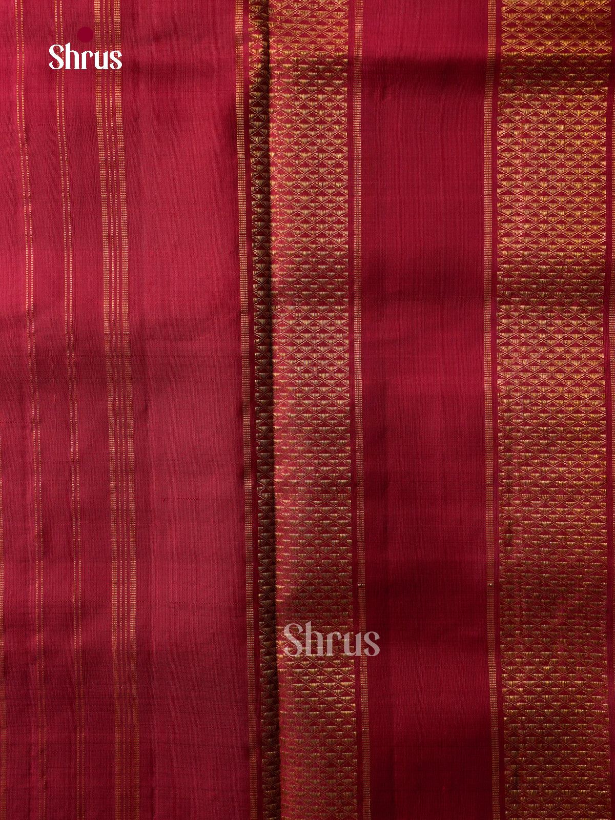 Amazing Dark Pink 9Yards Pattu Sarees With Gold Stripes | Self Zari Border & Pallu