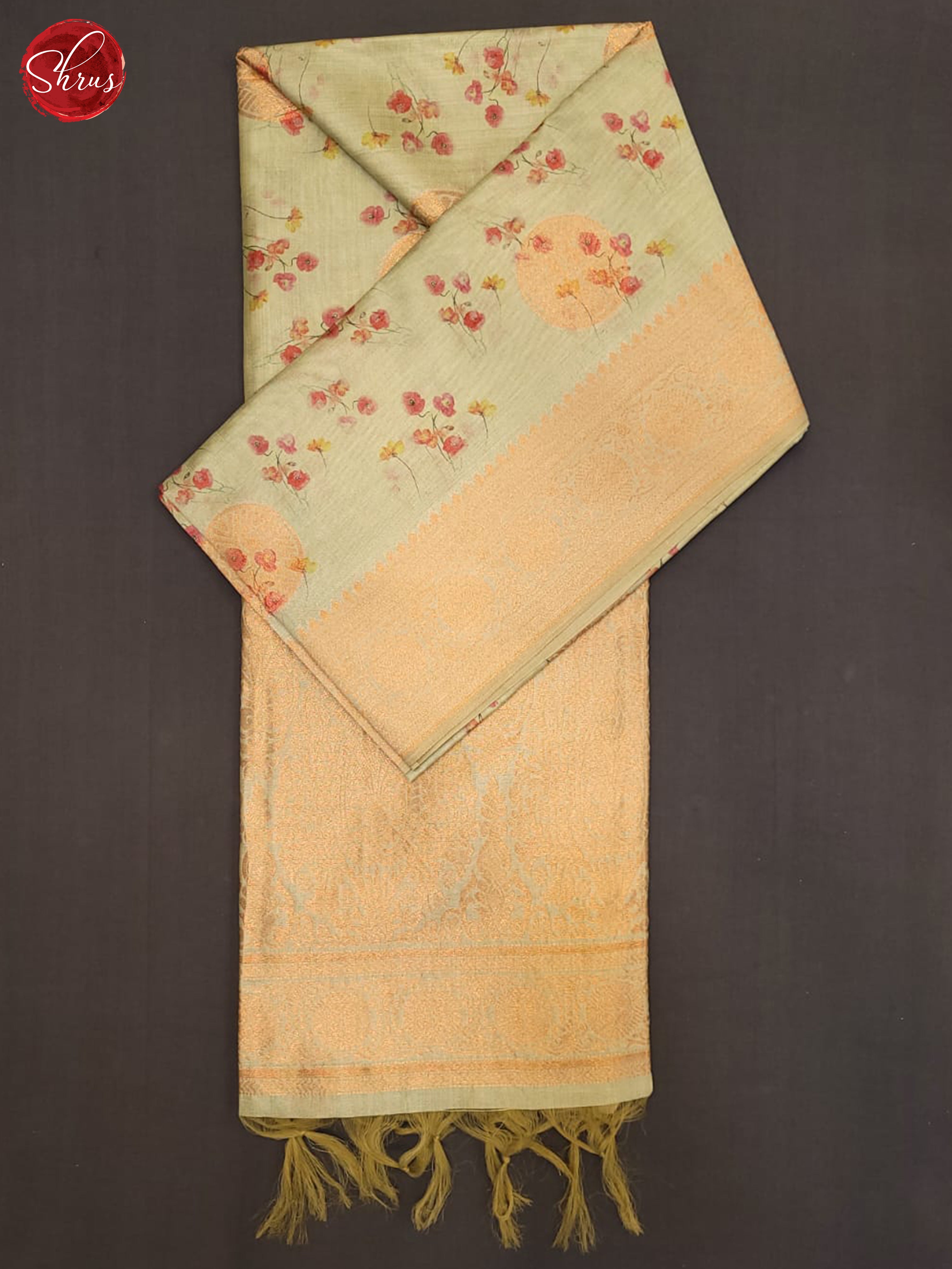 Green(Single Tone) - Semi Tussar Saree - Shop on ShrusEternity.com