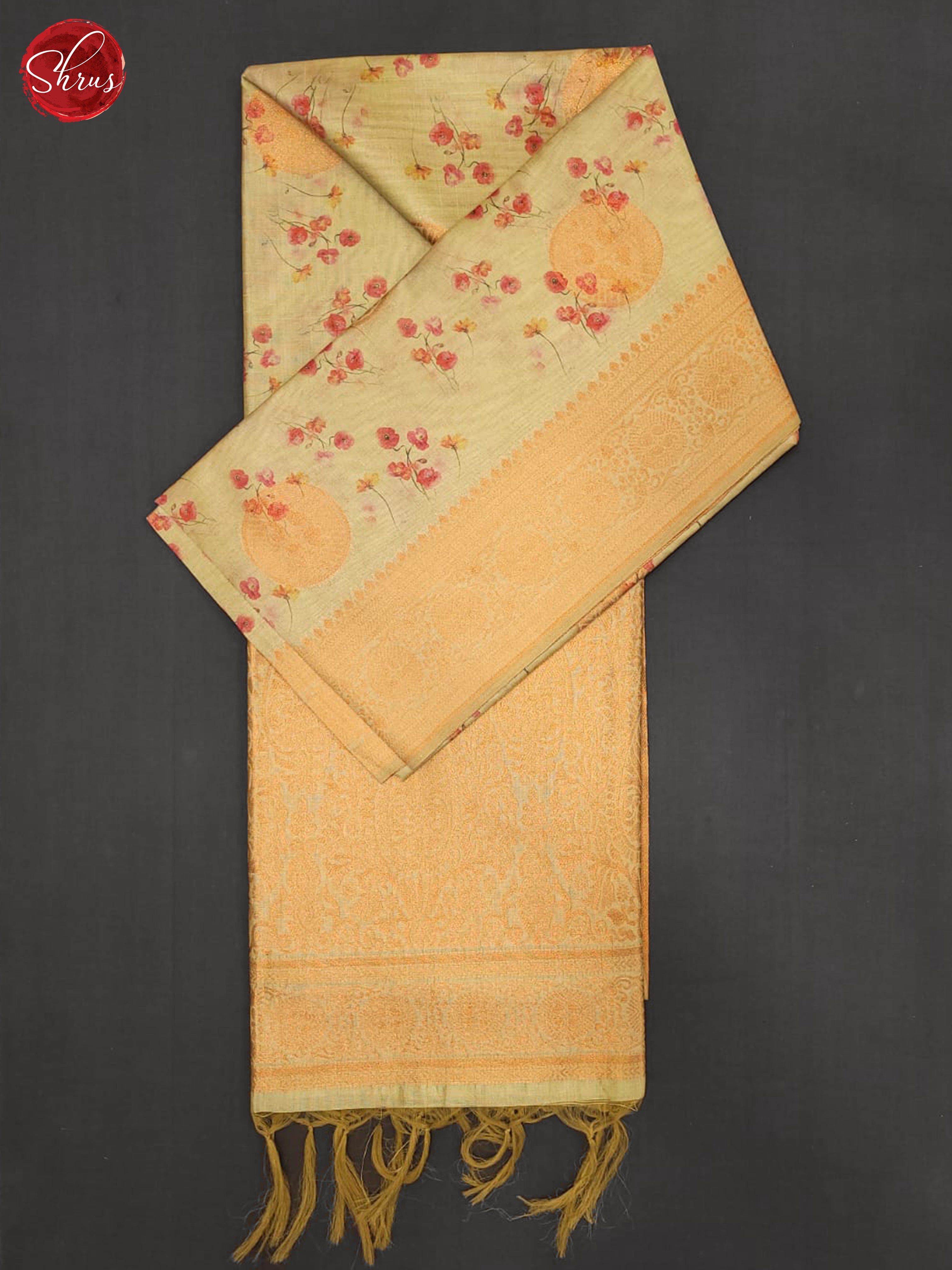 Green(Single Tone) - Semi Tussar Saree - Shop on ShrusEternity.com