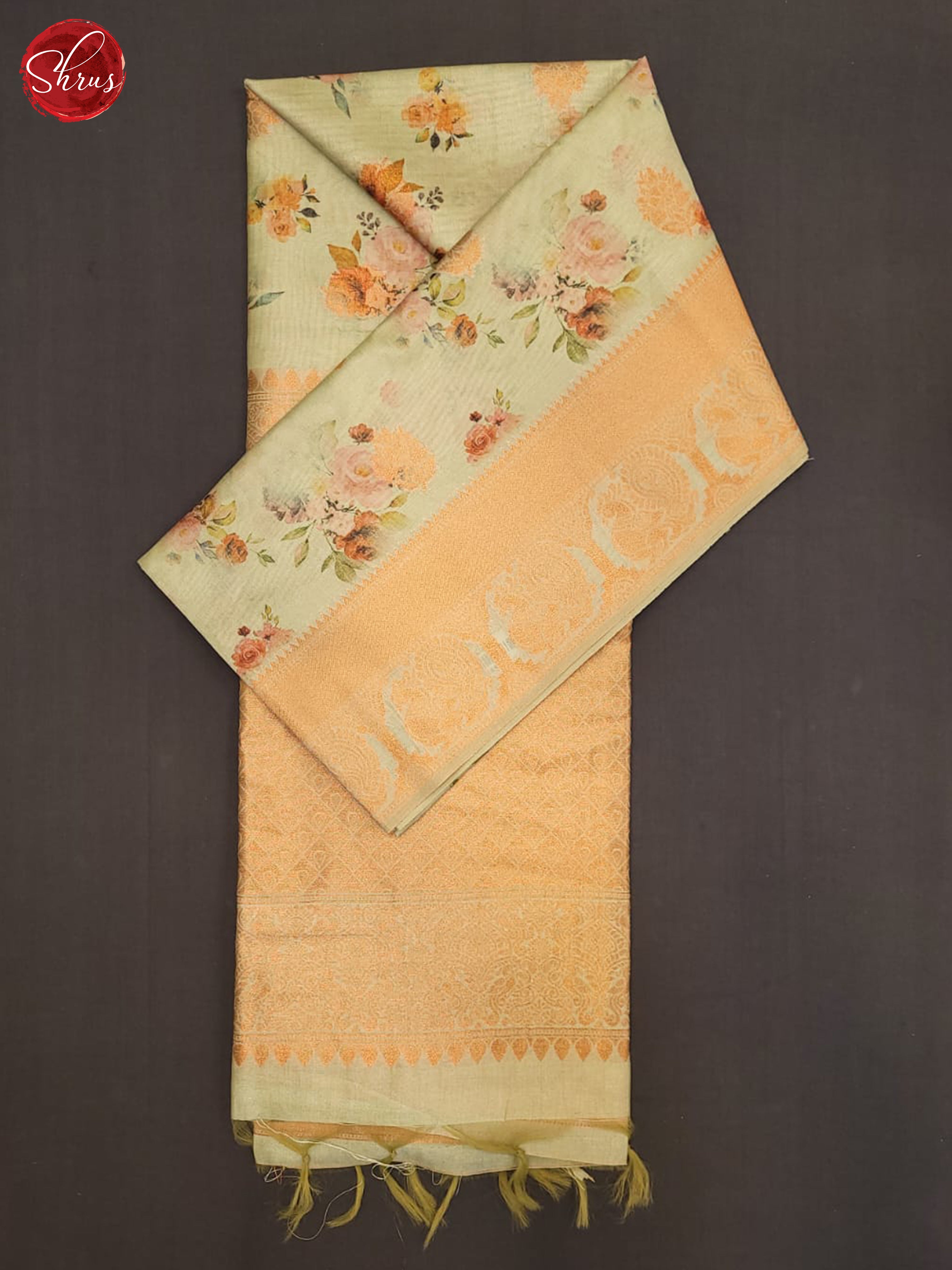 Green(Single Tone) - Semi Tussar Saree - Shop on ShrusEternity.com