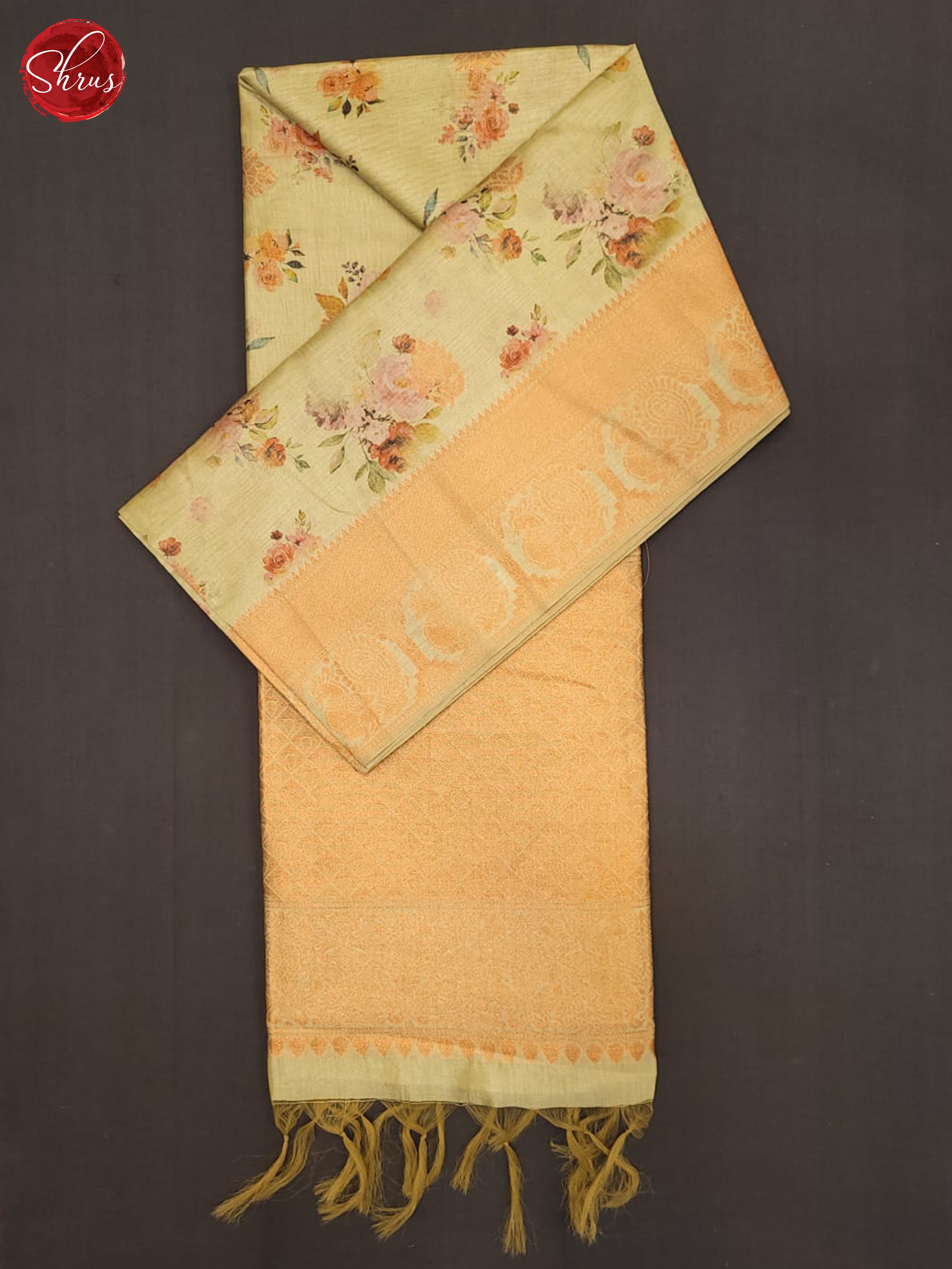 Green(Single Tone) - Semi Tussar Saree - Shop on ShrusEternity.com