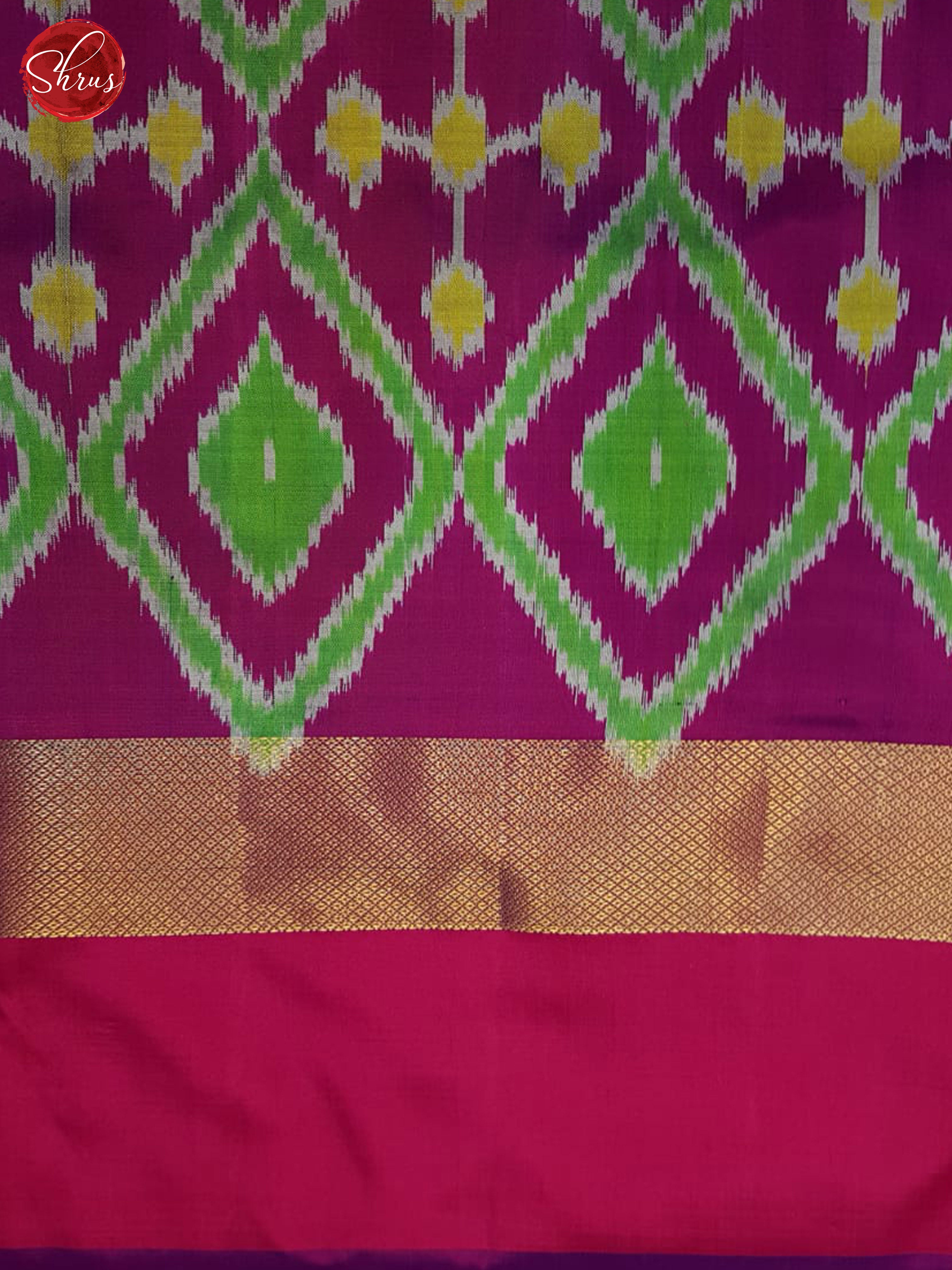 Cream Ganga Jamuna - Ikkat Silk Saree - Shop on ShrusEternity.com