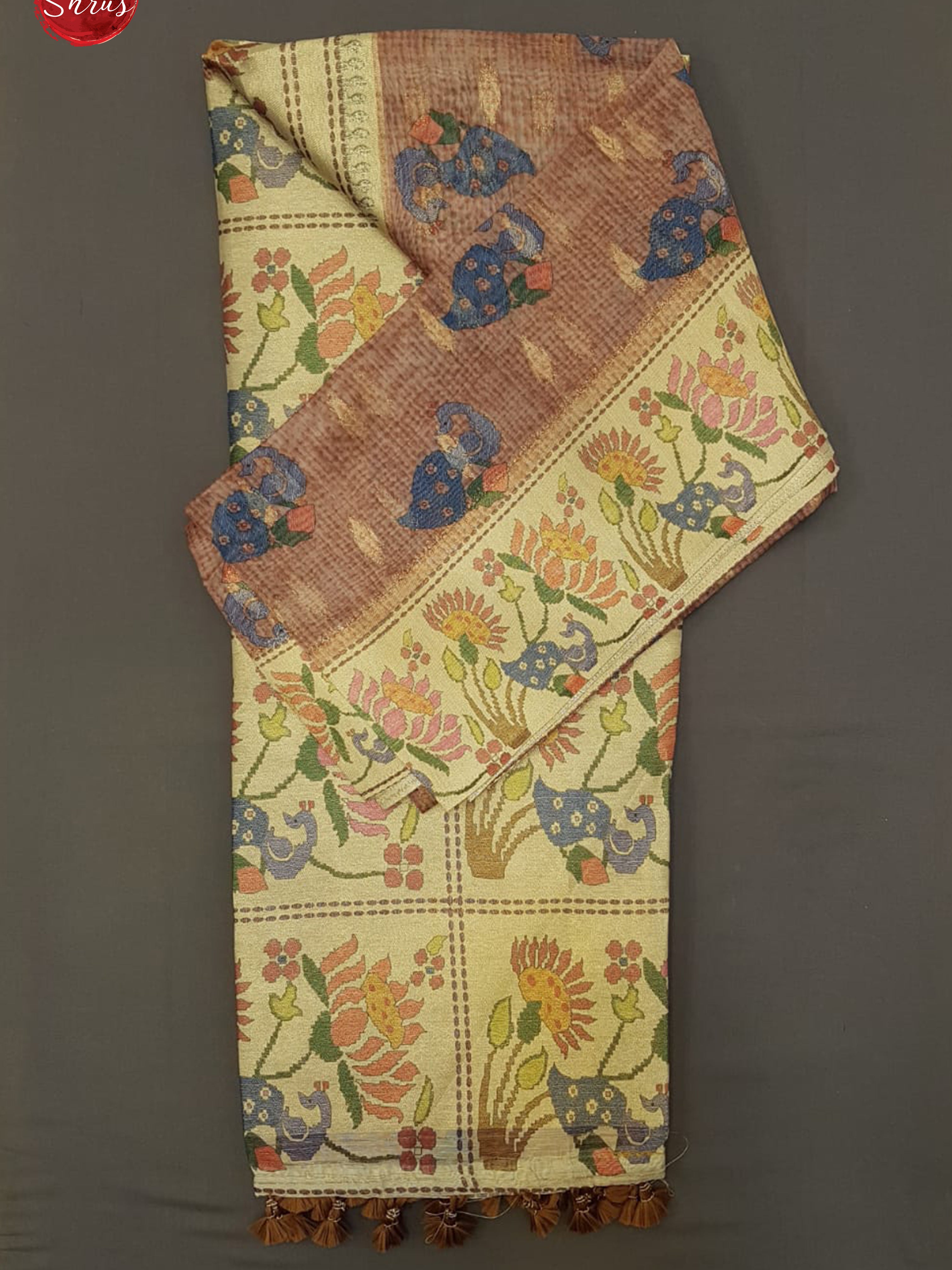 BAS3110 - semi jute sarees - Shop on ShrusEternity.com