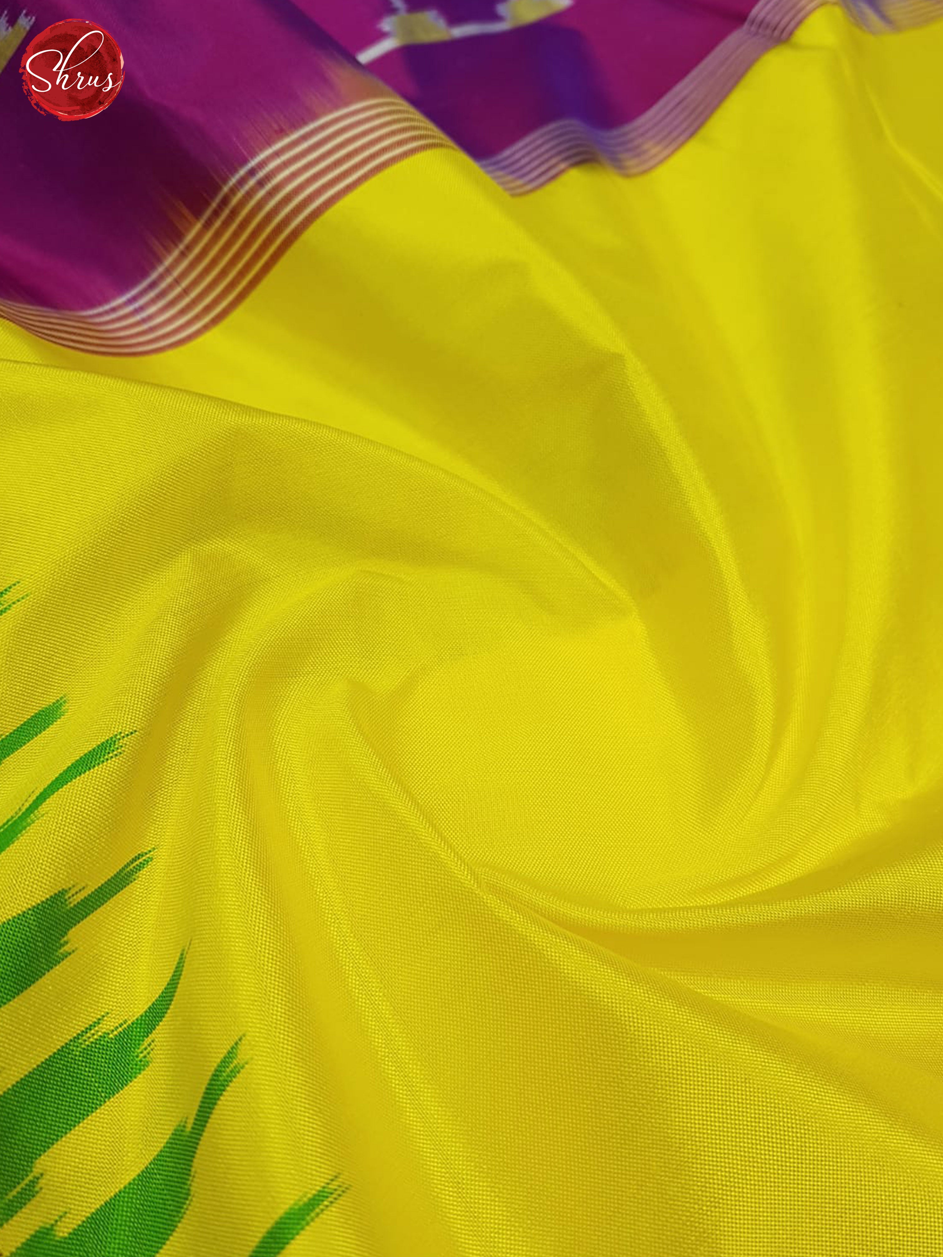 Yellow & Purple (Ganga Jamuna) - Ikkat Silk - Shop on ShrusEternity.com