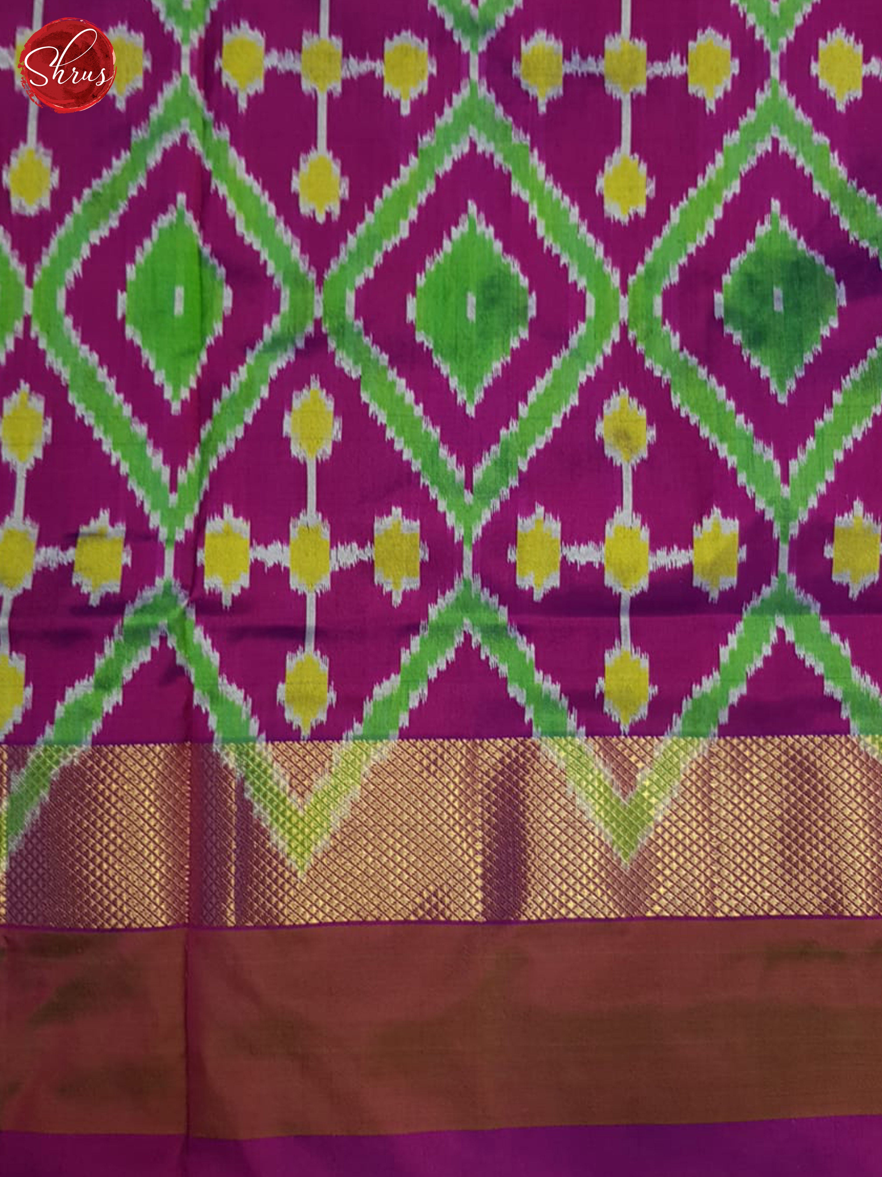 Yellow & Purple (Ganga Jamuna) - Ikkat Silk - Shop on ShrusEternity.com