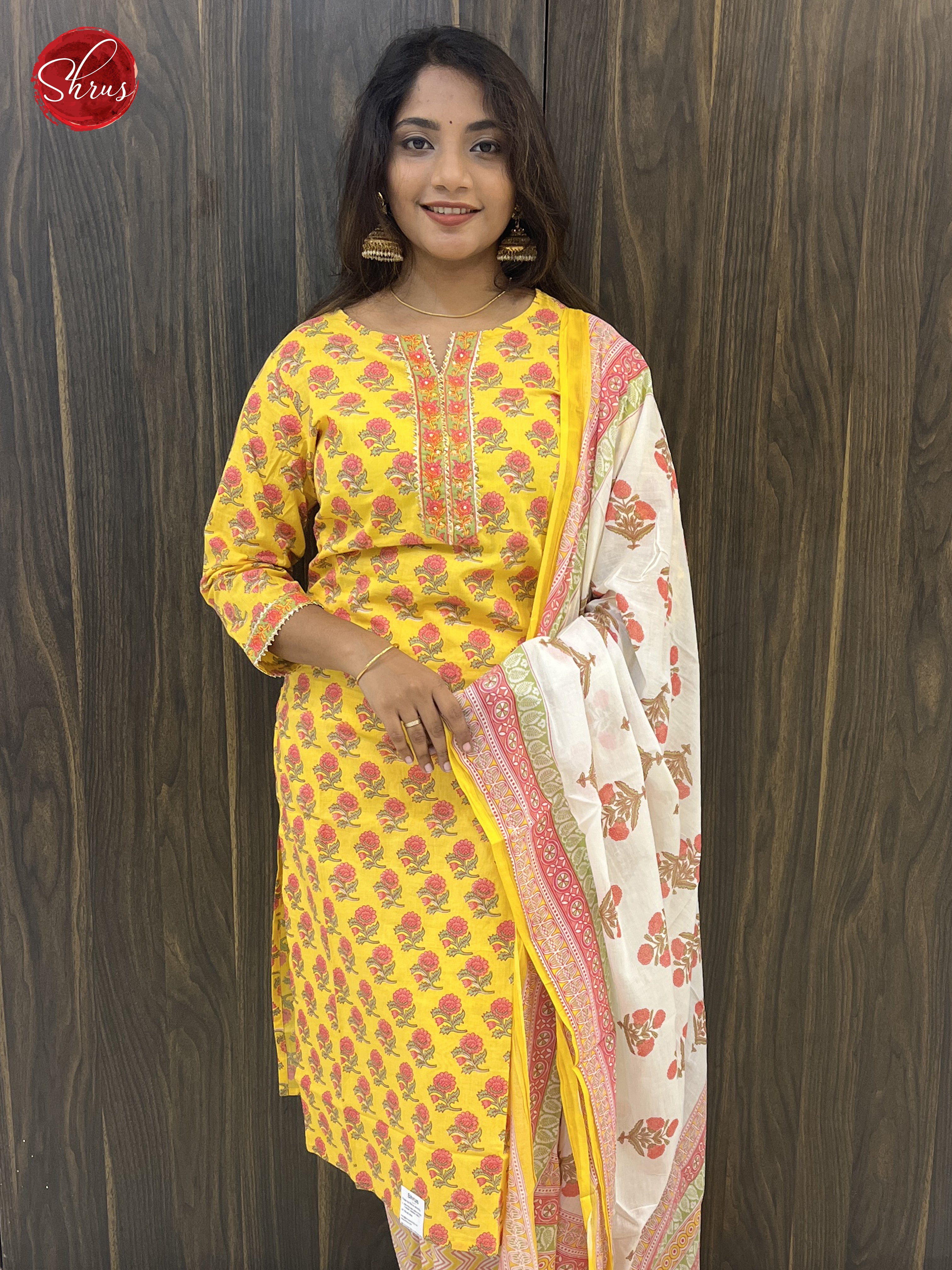 Yellow & White - Kurti - Shop on ShrusEternity.com