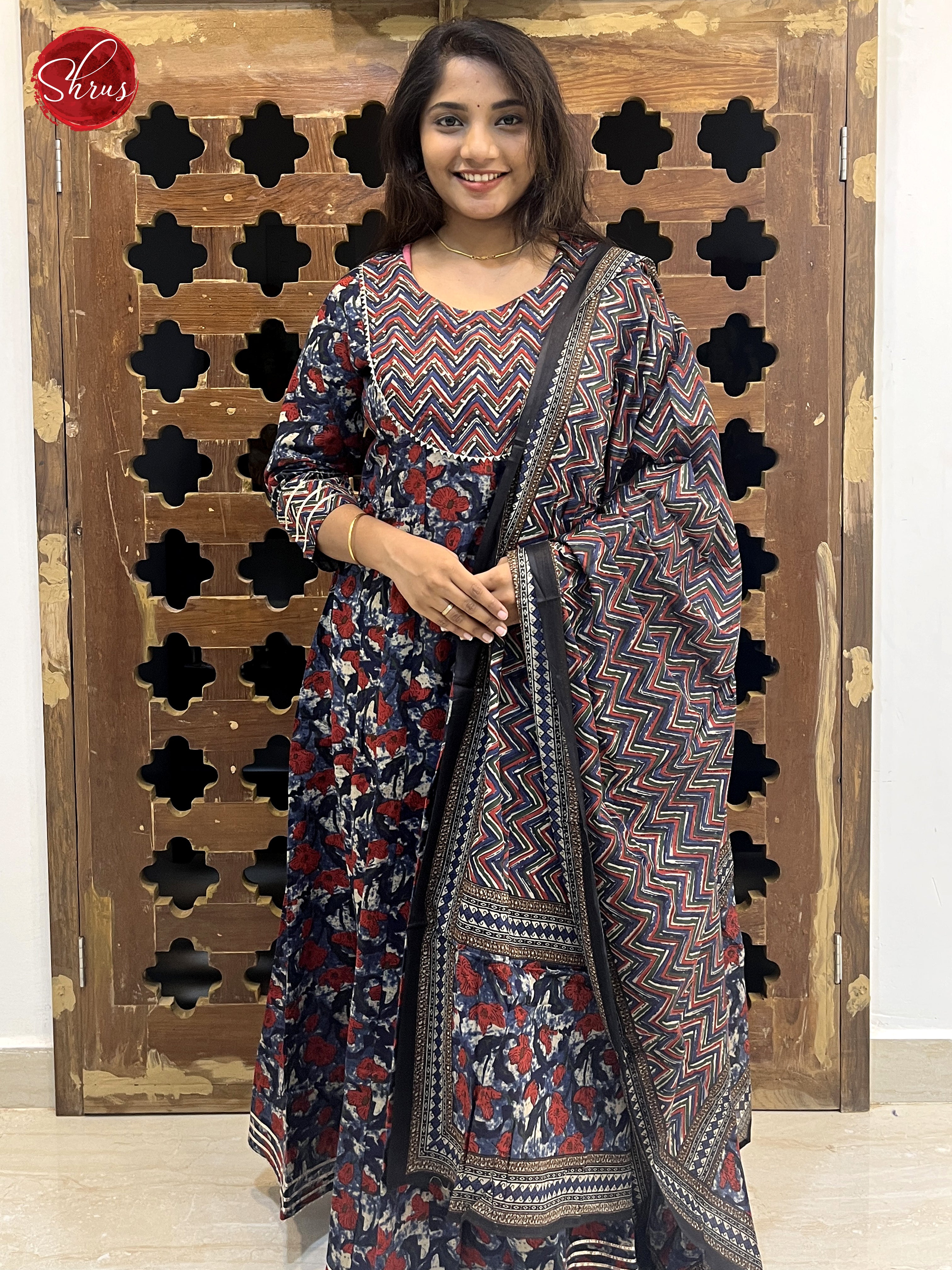 Blue & Brown - Kurti - Shop on ShrusEternity.com