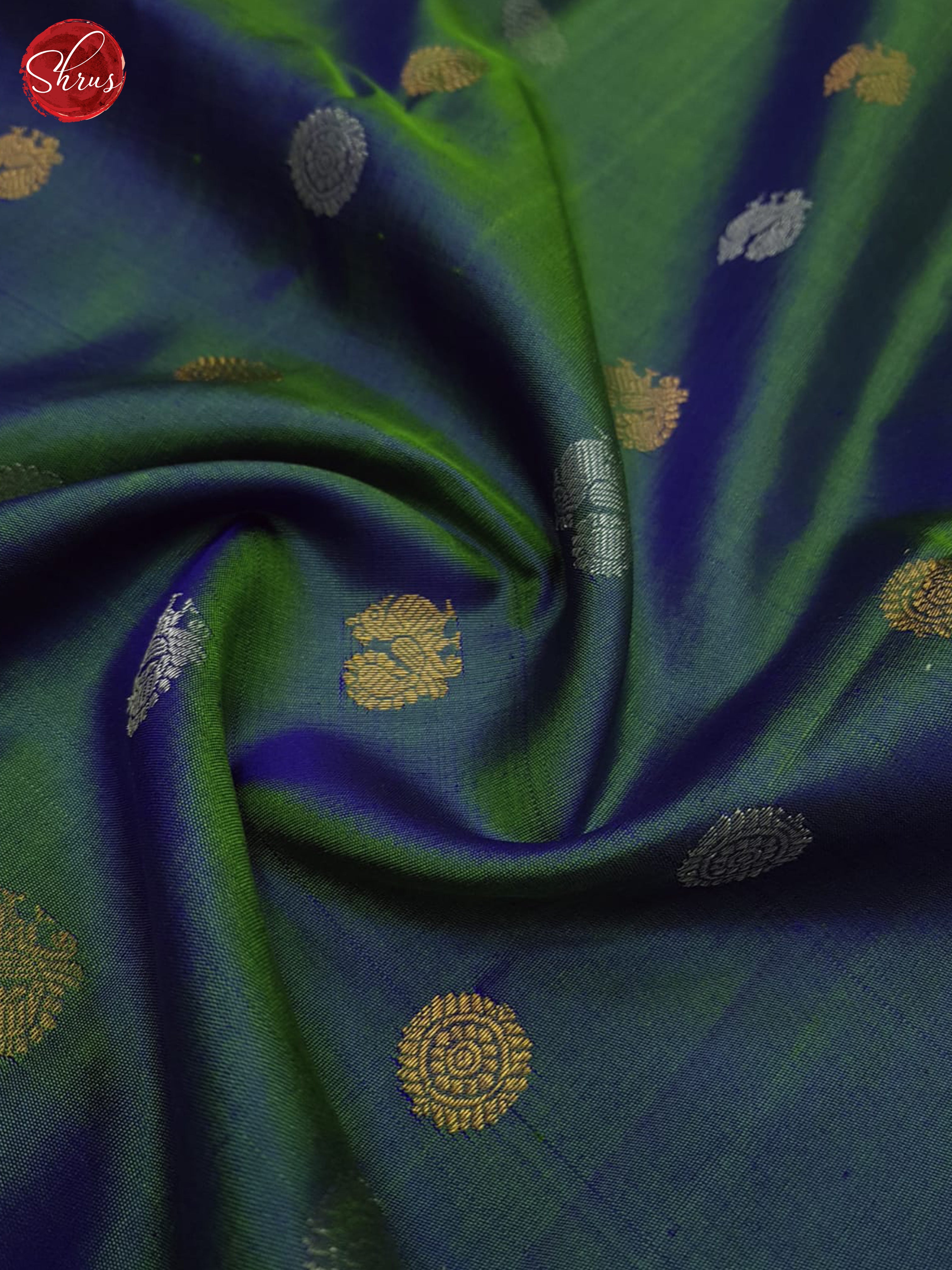Green & Blue - Gadwal silk Saree - Shop on ShrusEternity.com