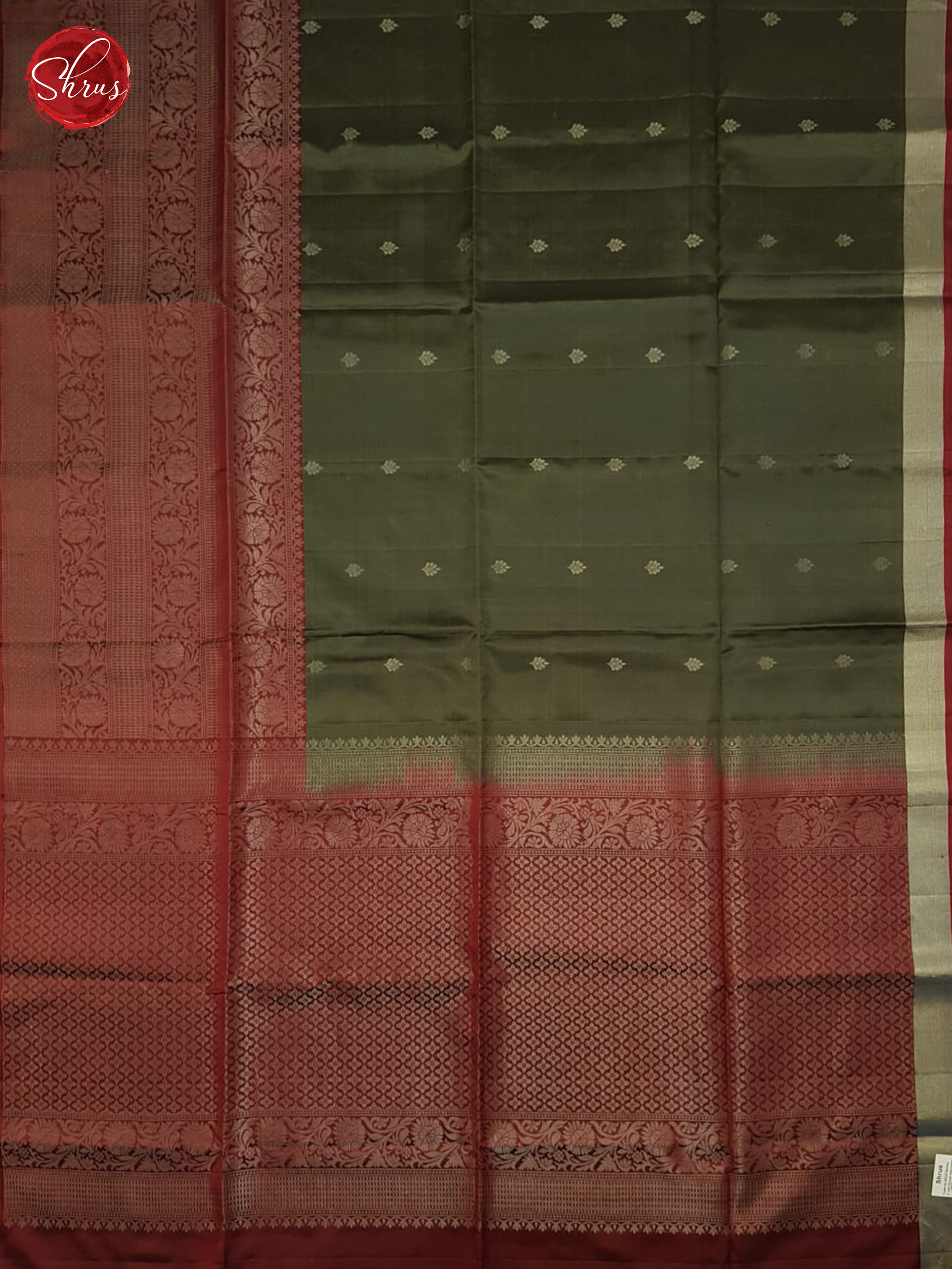 Green and Maroon - Soft silk - Shop on ShrusEternity.com