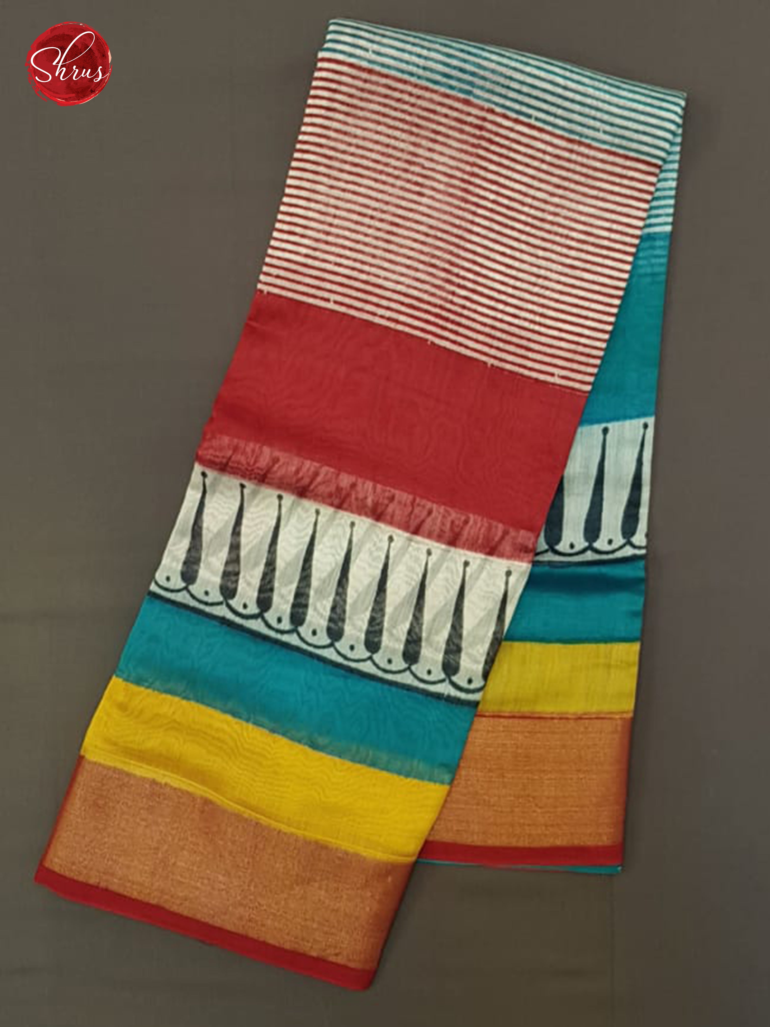 Blue & Red - Moonga Silk Sarees - Shop on ShrusEternity.com