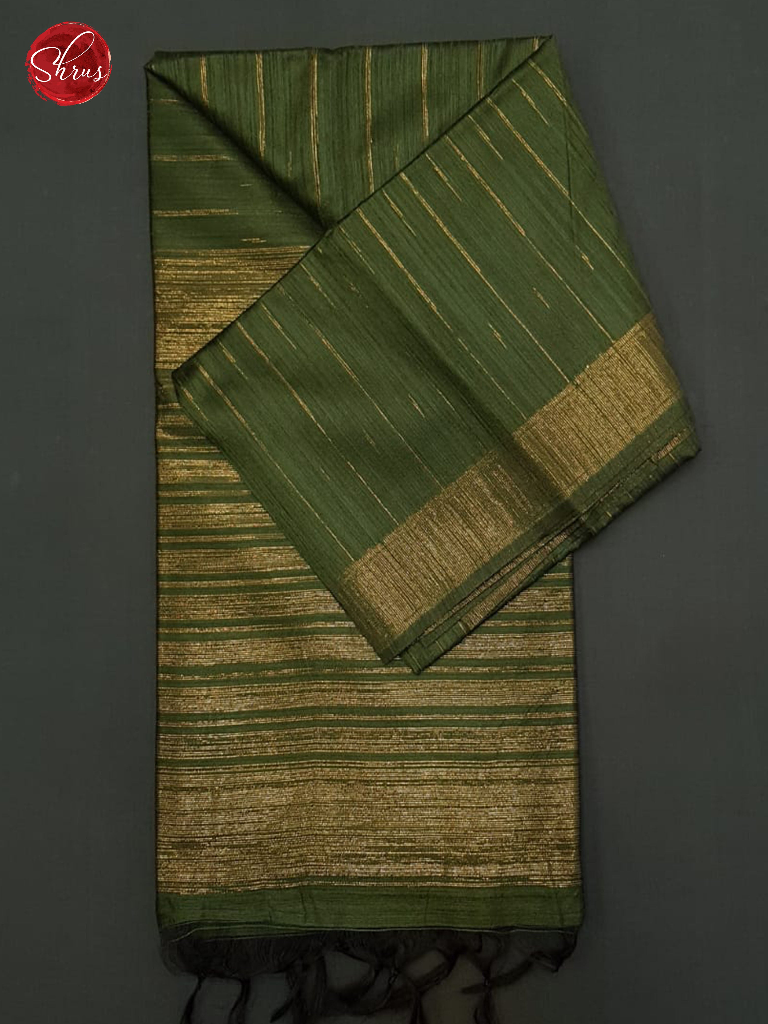 Green(Single Tone)- Semi Raw Silk Saree - Shop on ShrusEternity.com