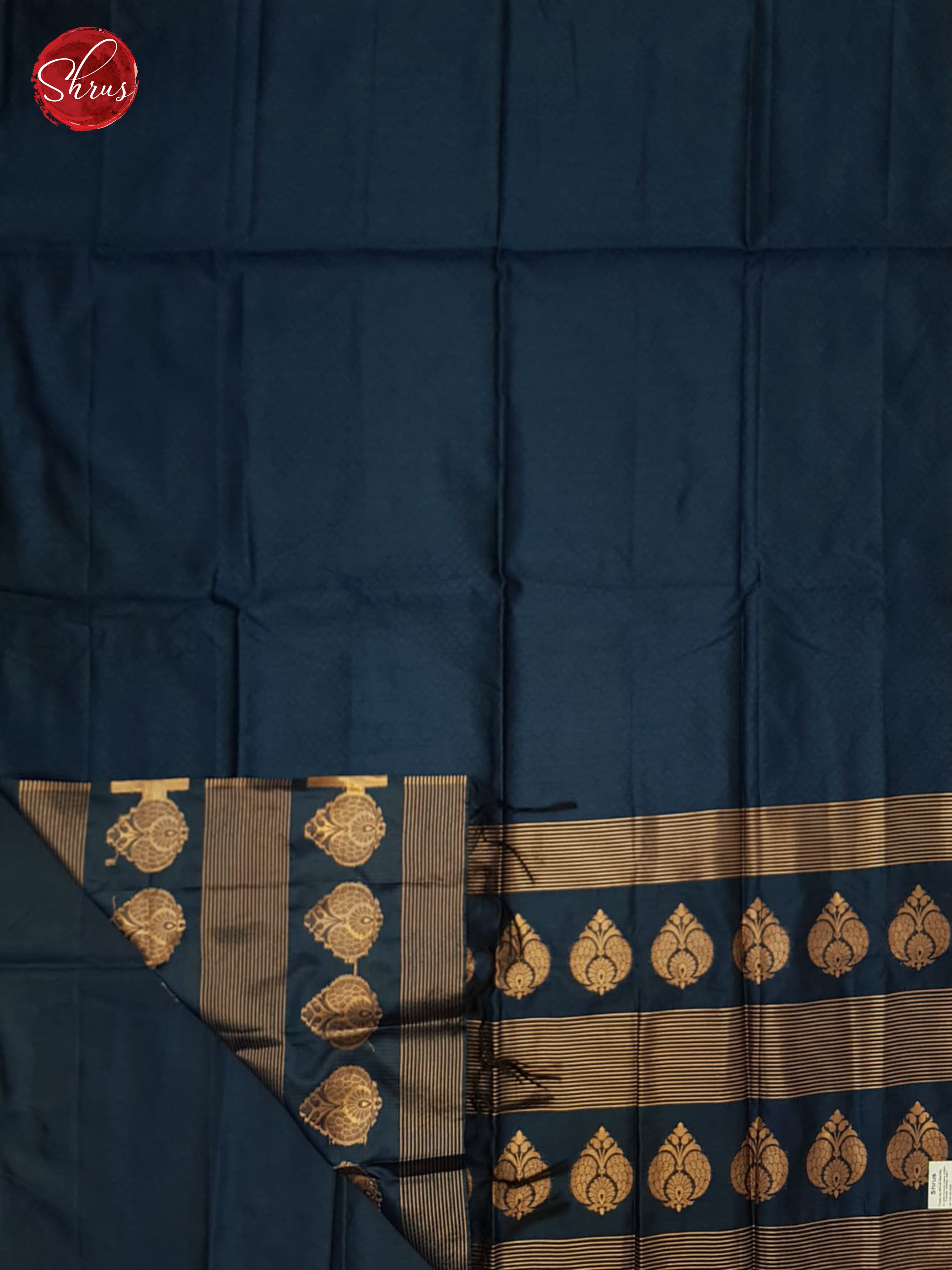 Blue(Single Tone) - Semi Raw Silk Saree - Shop on ShrusEternity.com