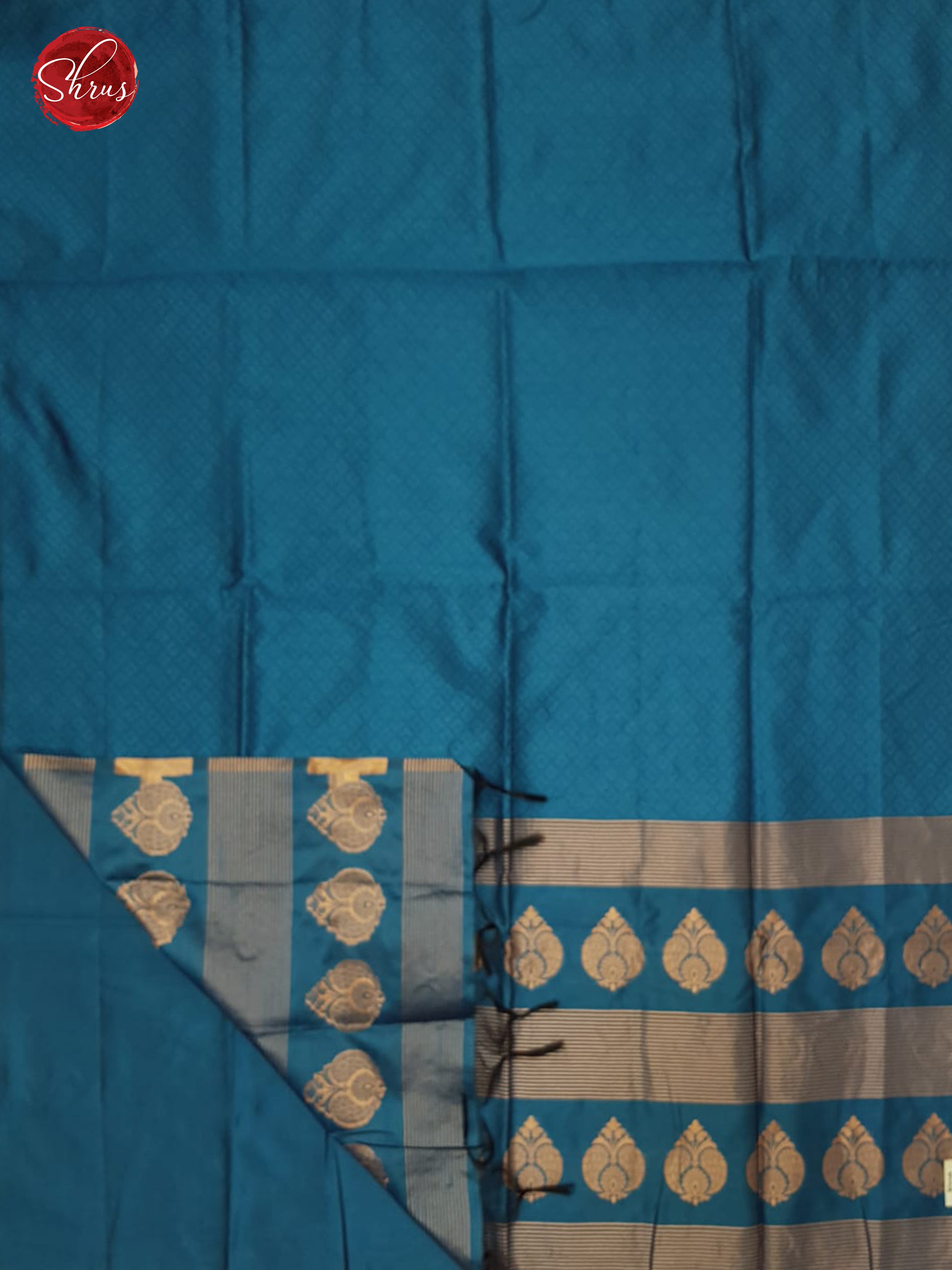 Blue(Single Tone) - Semi Raw Silk Saree - Shop on ShrusEternity.com