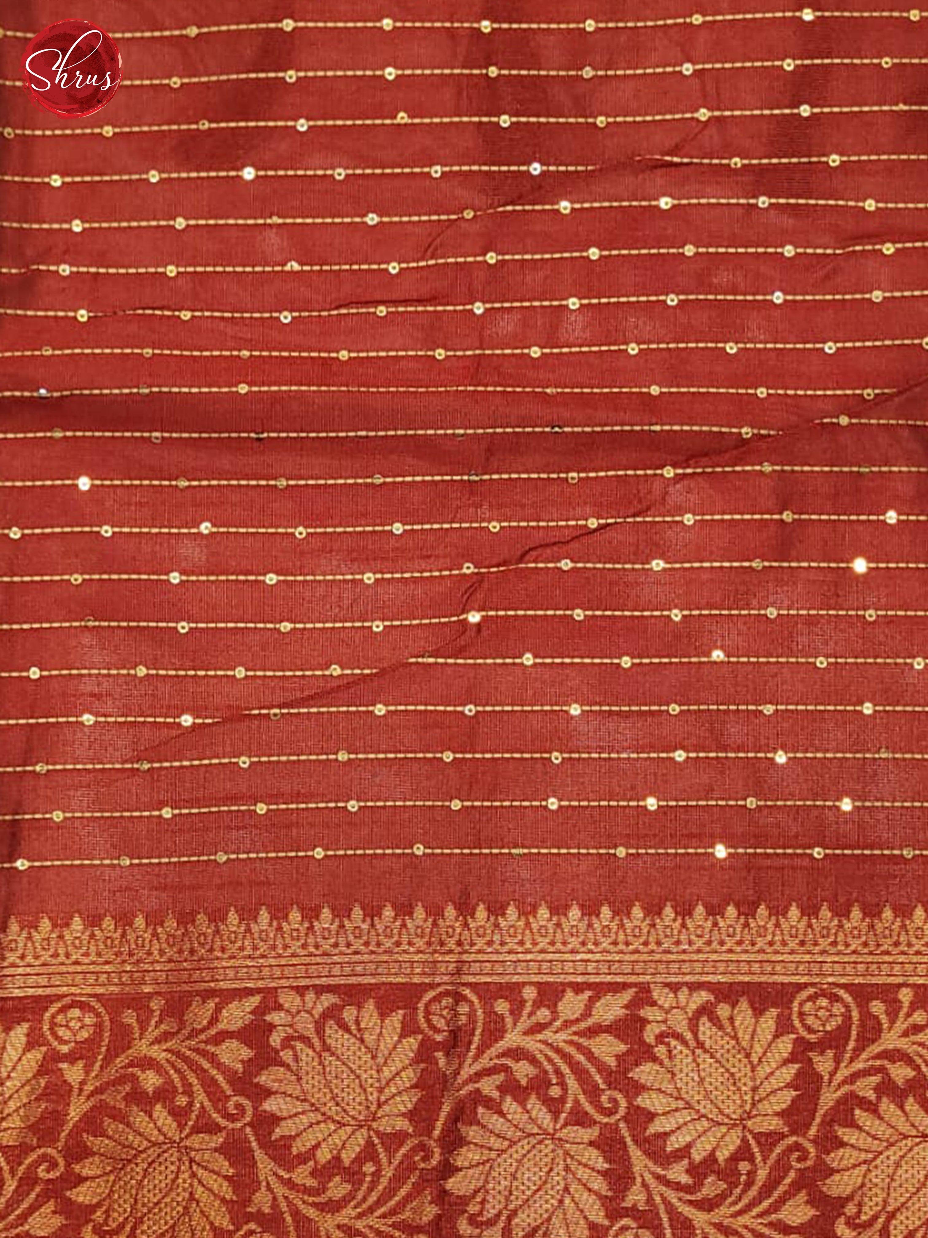 Green & Red- Semi Raw Silk Saree - Shop on ShrusEternity.com